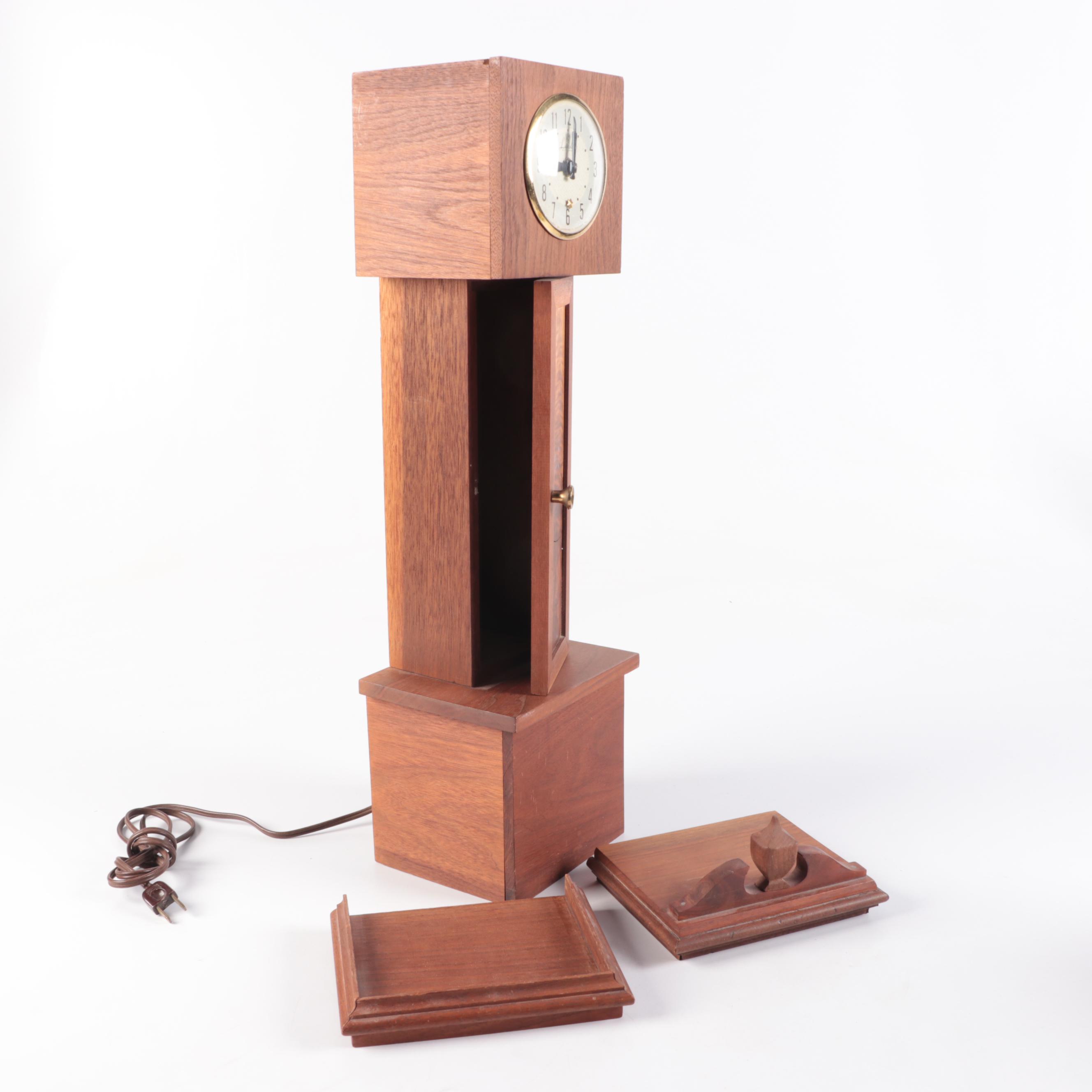 Lanshire Wood Miniature Grandfather Clock