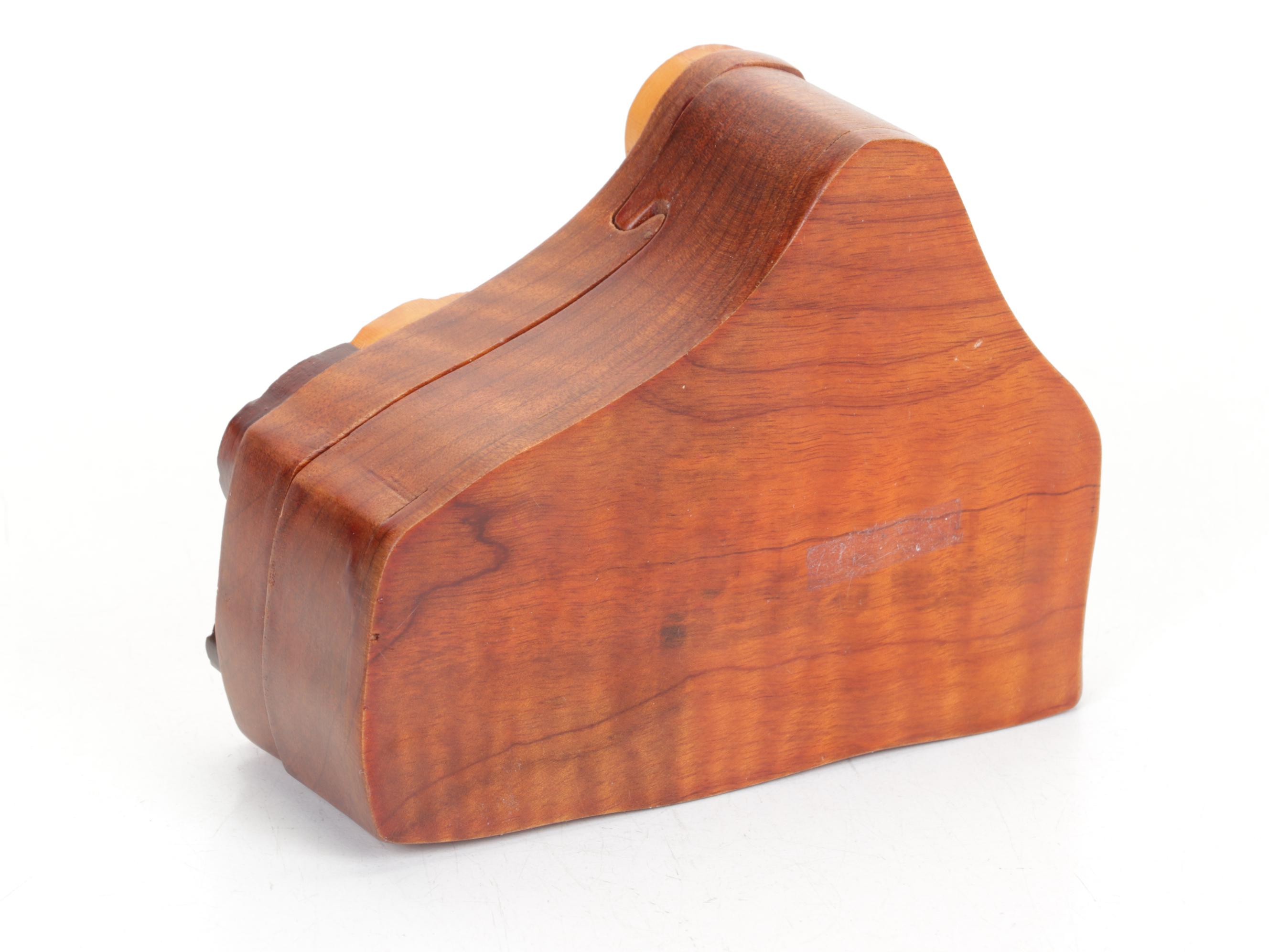 Hand-Carved Wooden Pelican Puzzle Box and Collection of Pelicans