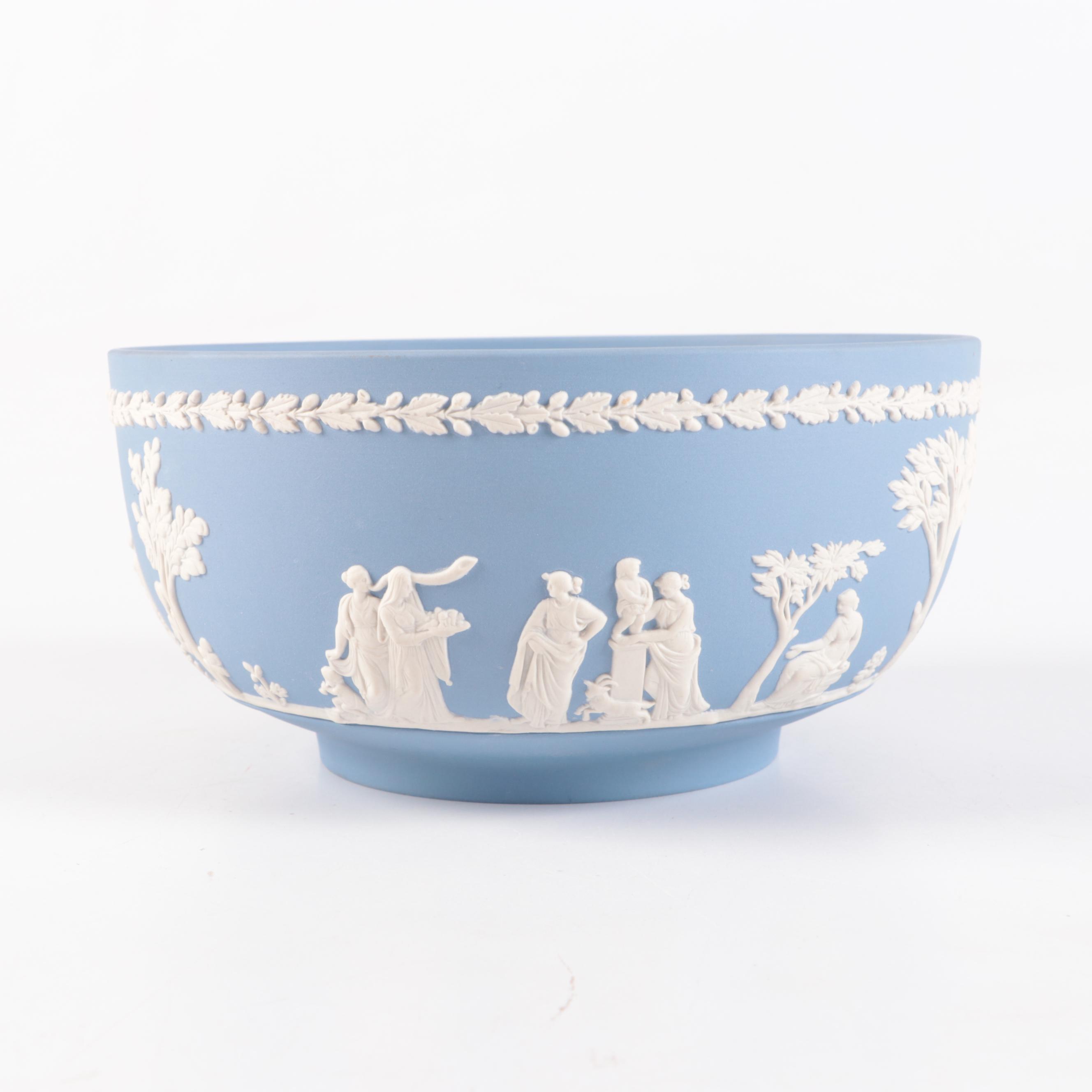 Wedgwood Blue Jasperware Centerpiece Bowl