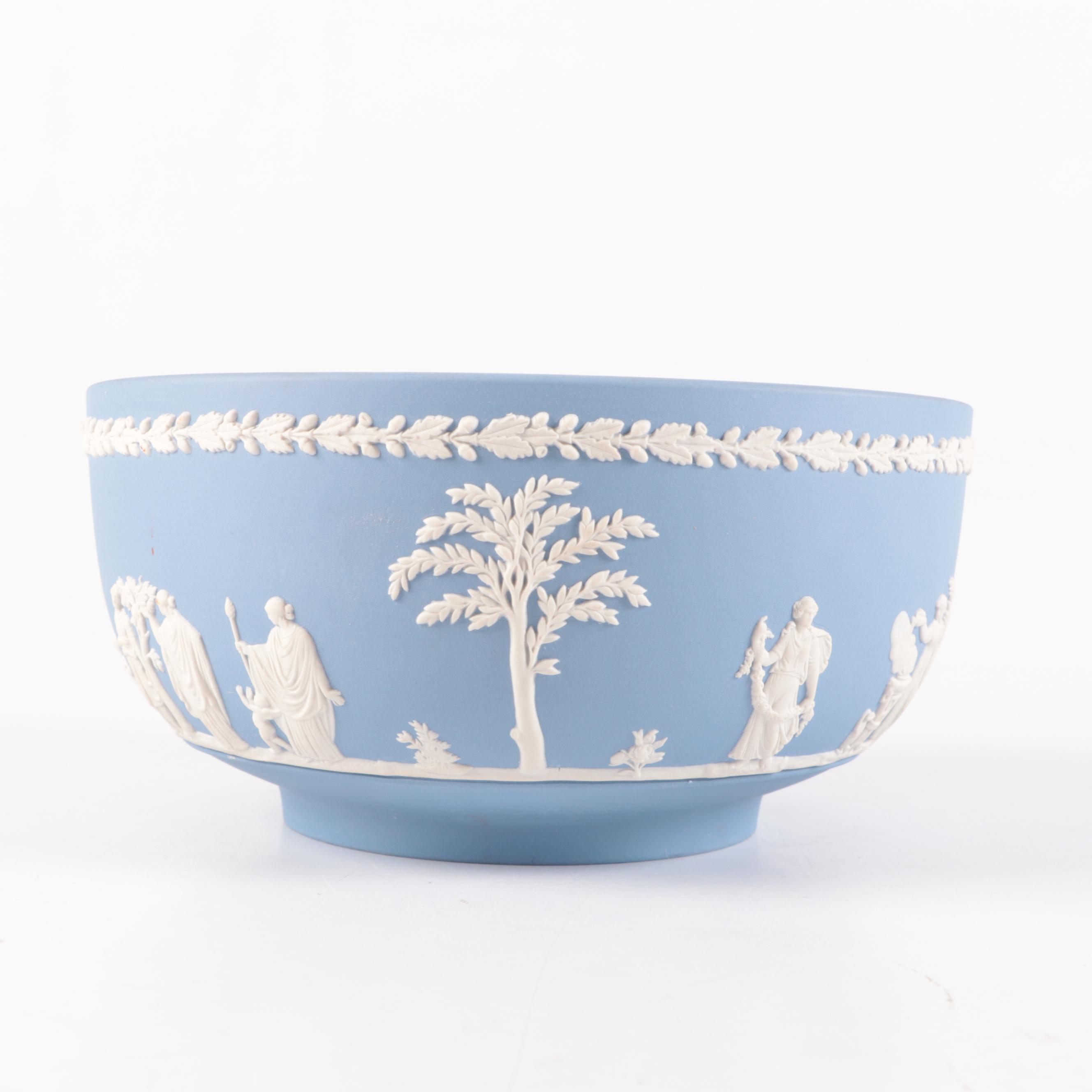 Wedgwood Blue Jasperware Centerpiece Bowl