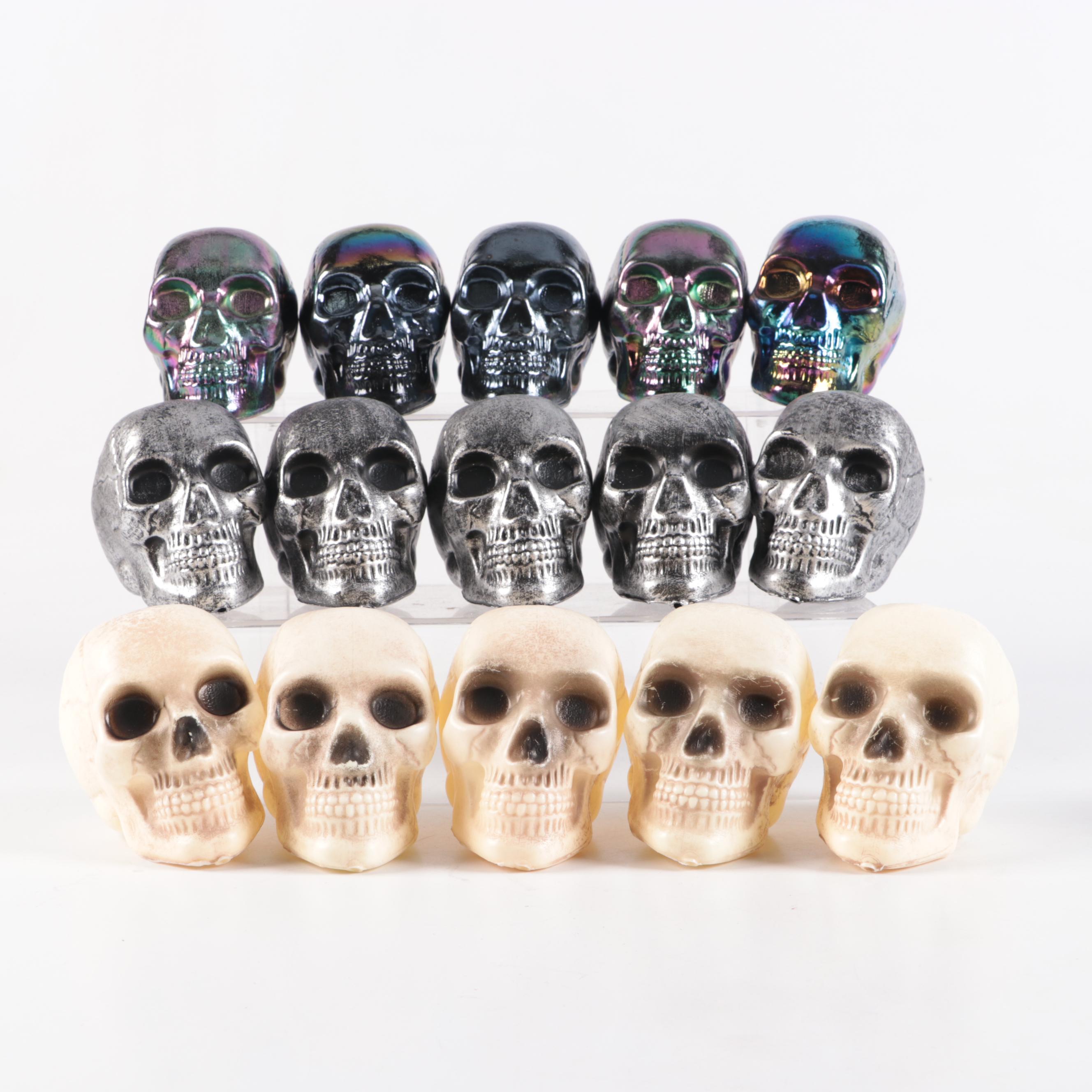 Assortment of Plastic Skulls