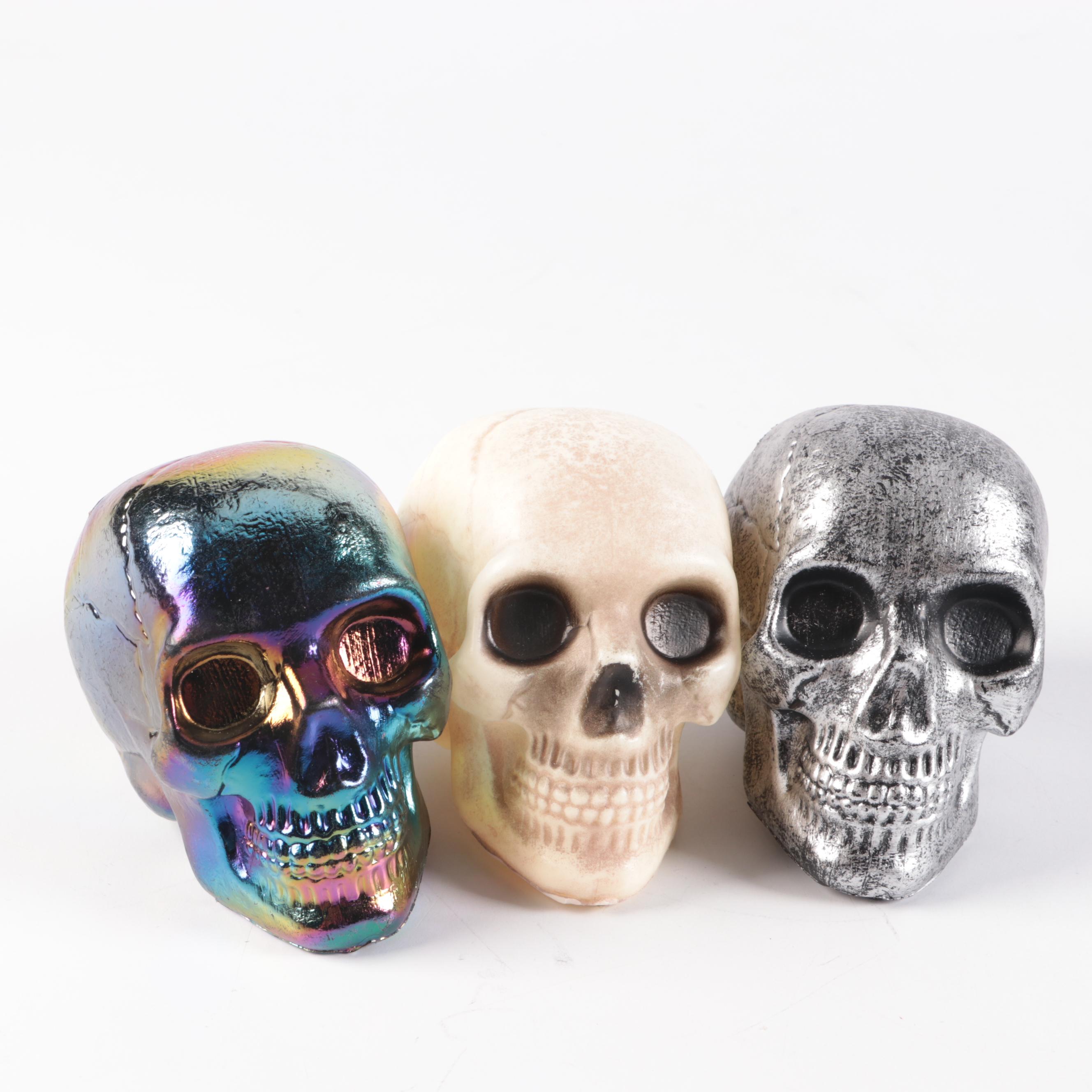Assortment of Plastic Skulls