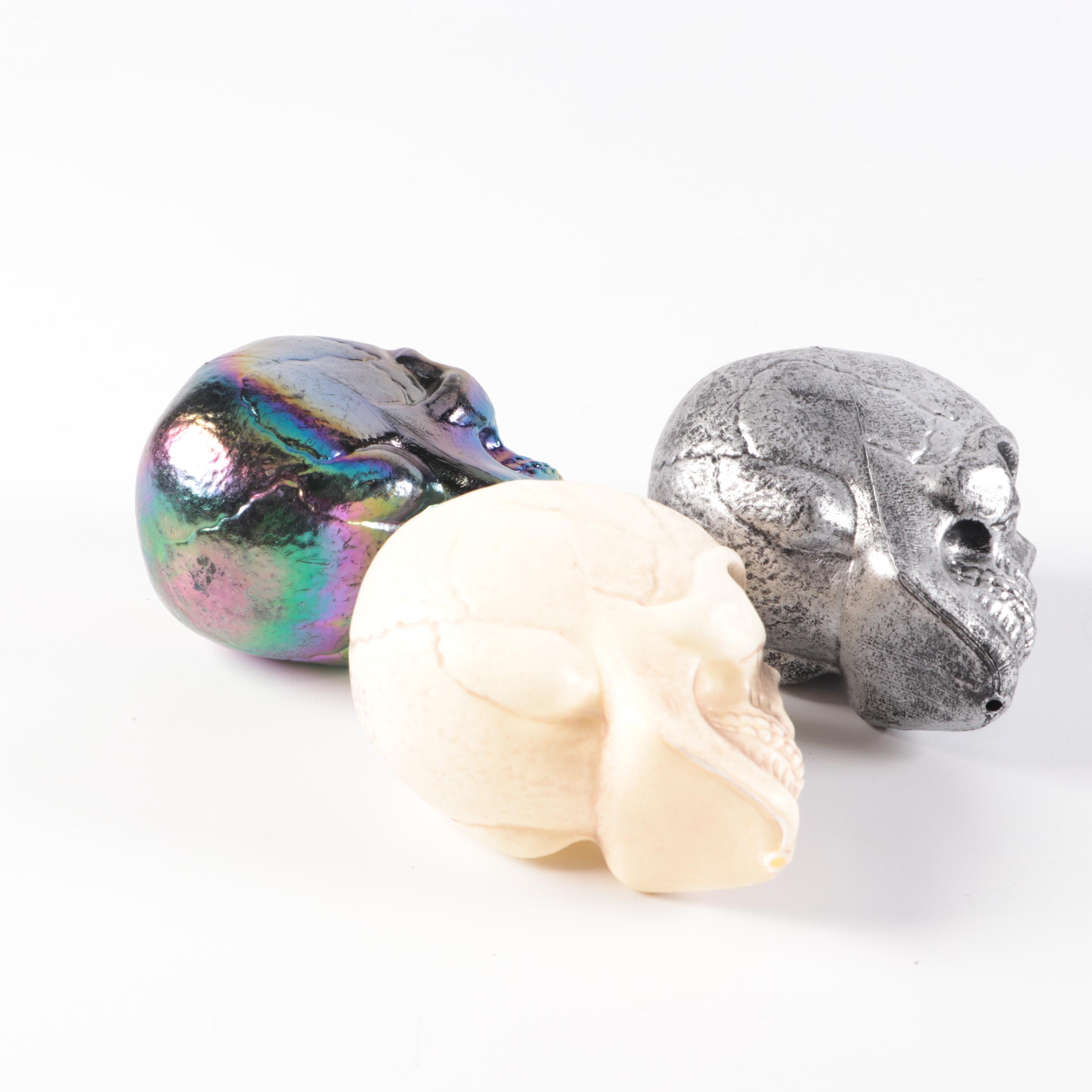 Assortment of Plastic Skulls