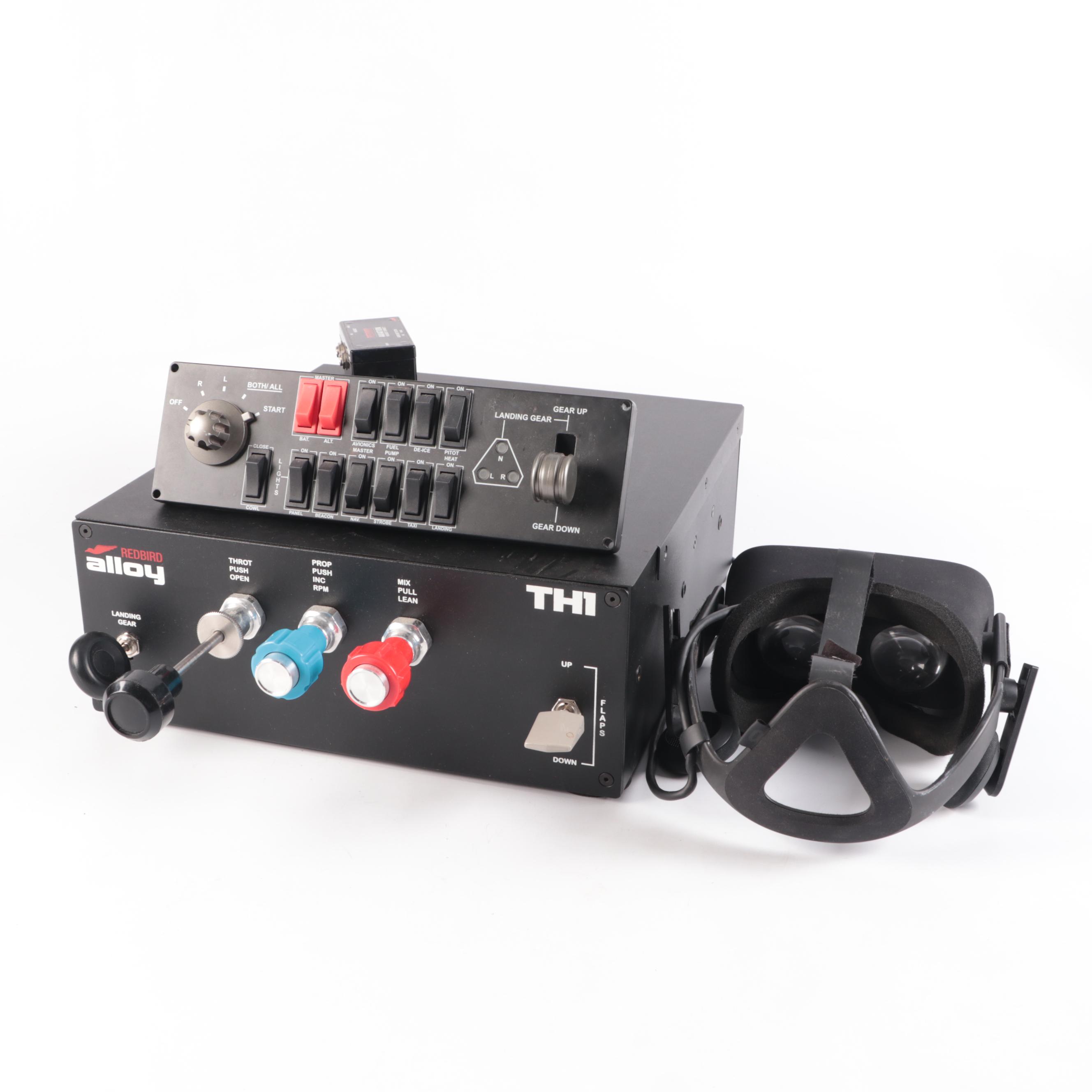 Oculus Rift CV1 VR Headset and Redbird Alloy TH1 Flight Simulator