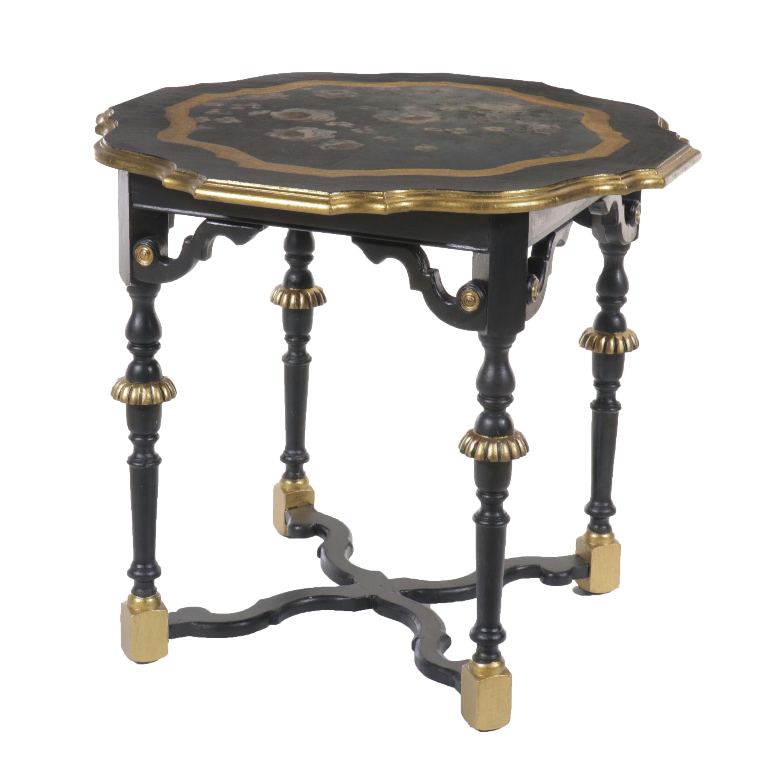 Victorian Style Painted Occasional Table, Early to Mid-20th Century
