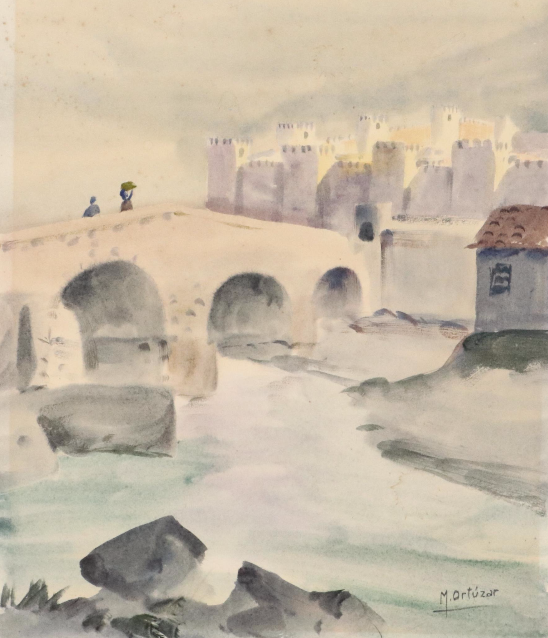 Mariano Ortuzar Spanish Coastal Landscape Watercolor Paintings, 1978-9