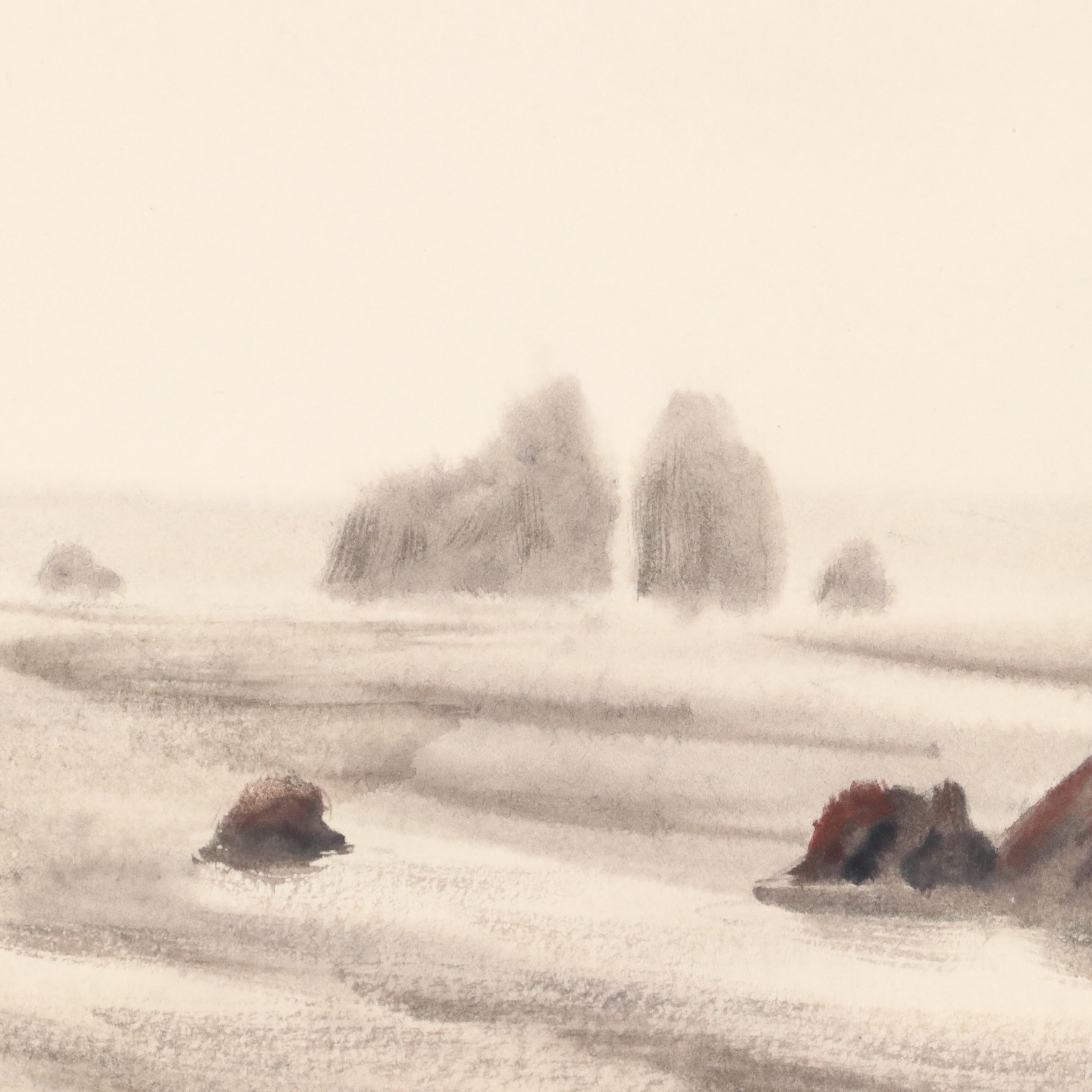 Mariano Ortuzar Spanish Coastal Landscape Watercolor Paintings, 1978-9