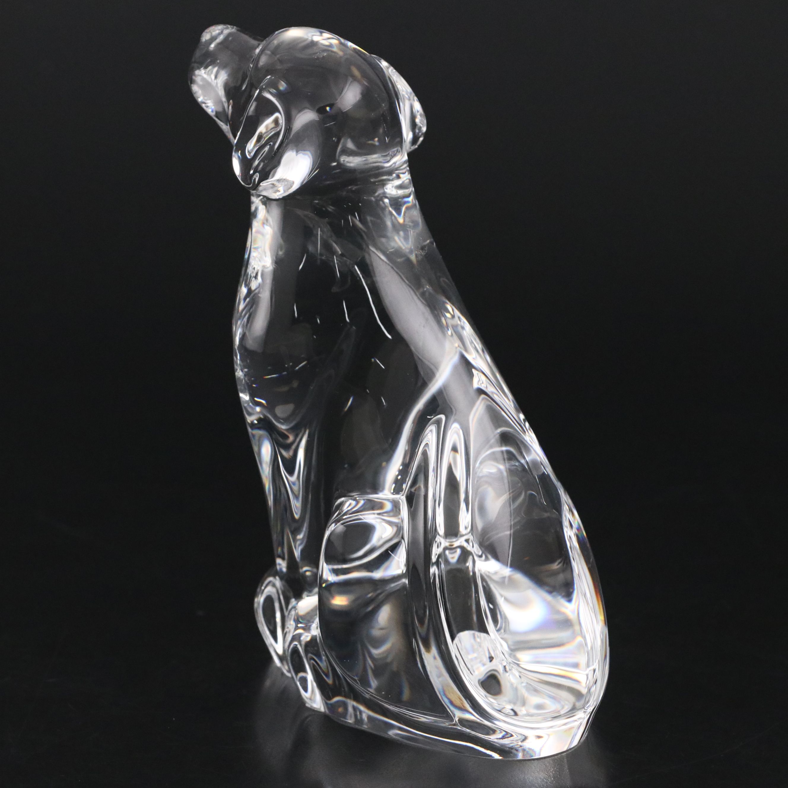 Steuben Art Glass "Loyal Companion" Dog Figurine