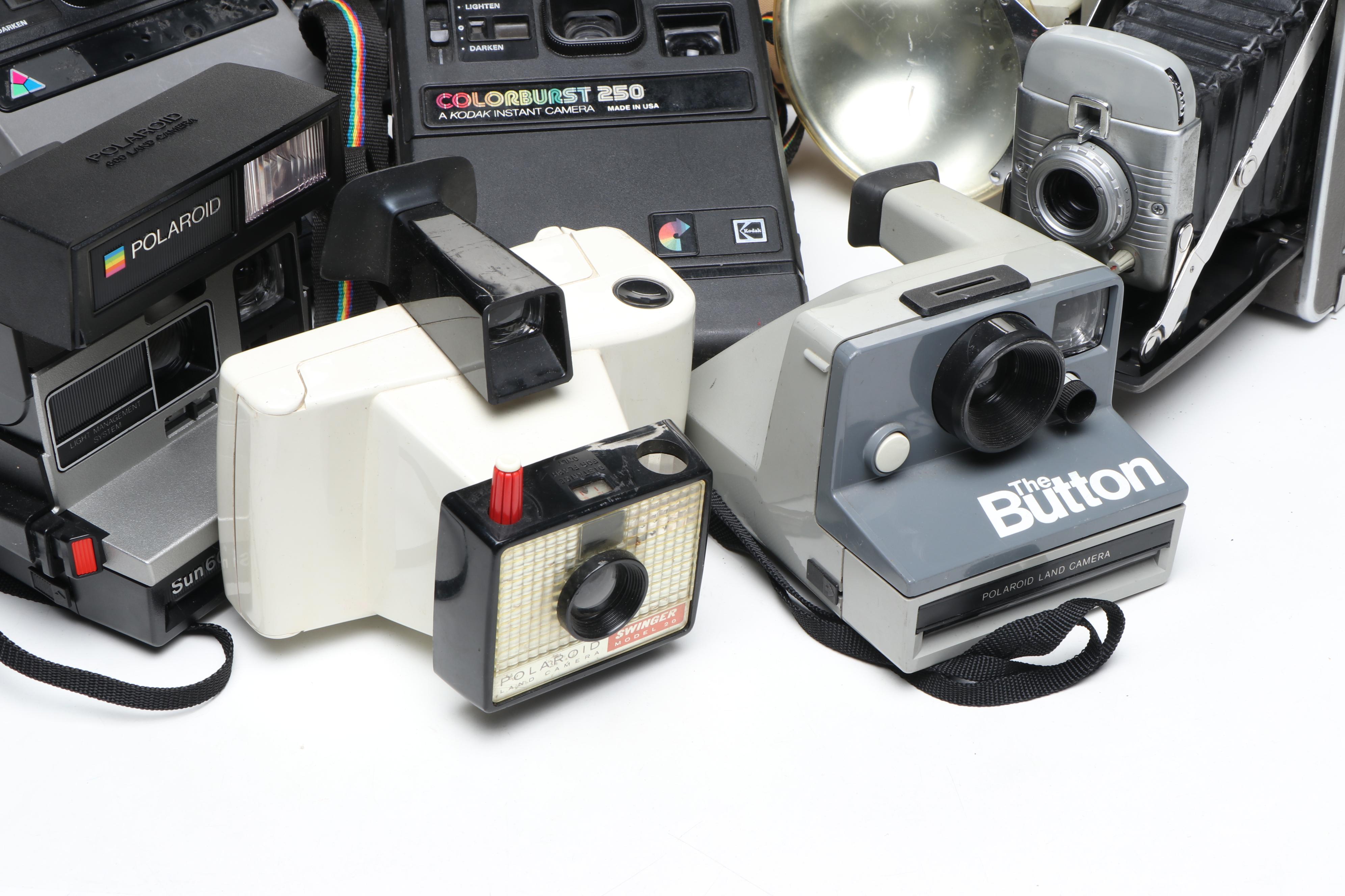 Vintage Polaroid and Kodak Instant Cameras