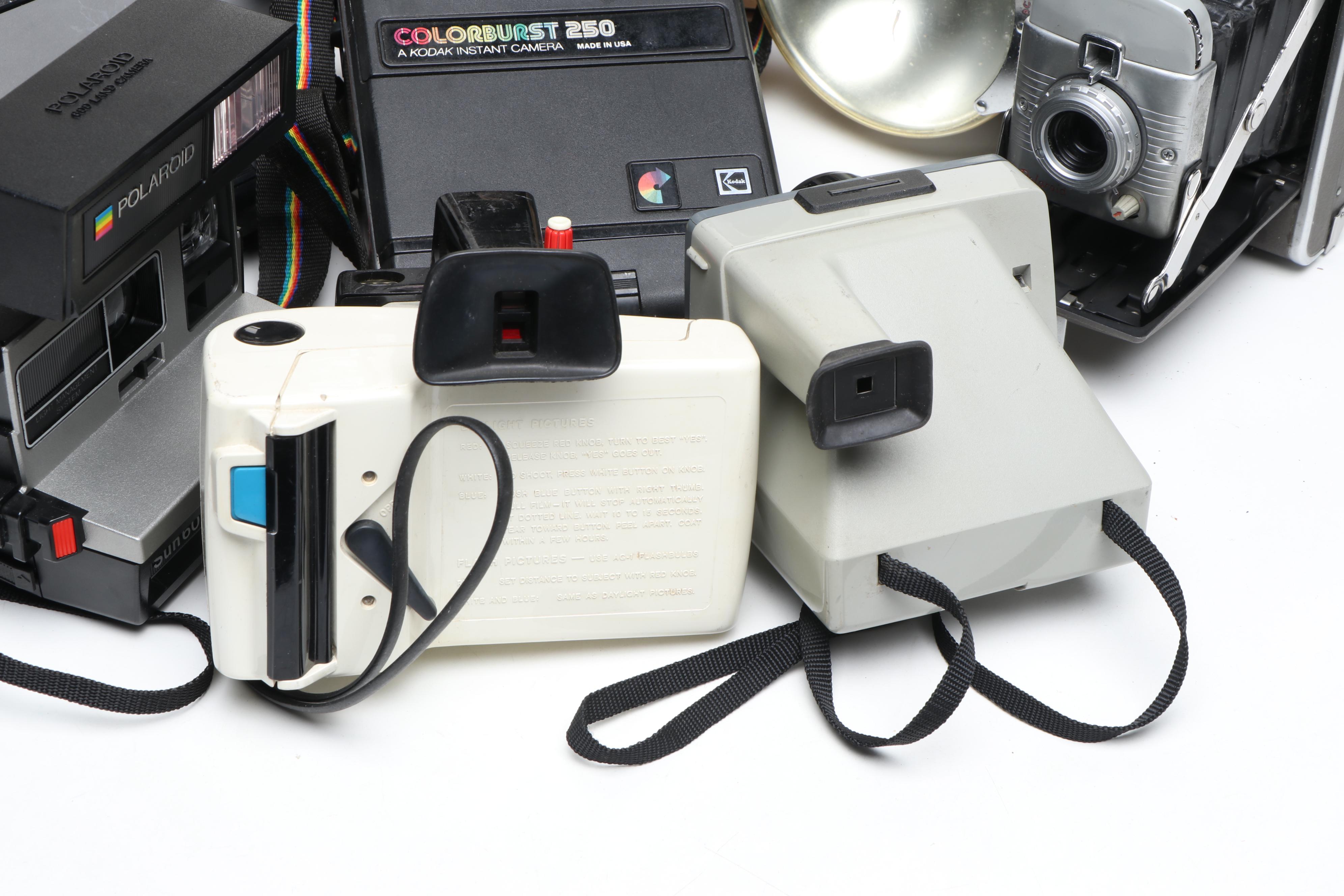 Vintage Polaroid and Kodak Instant Cameras