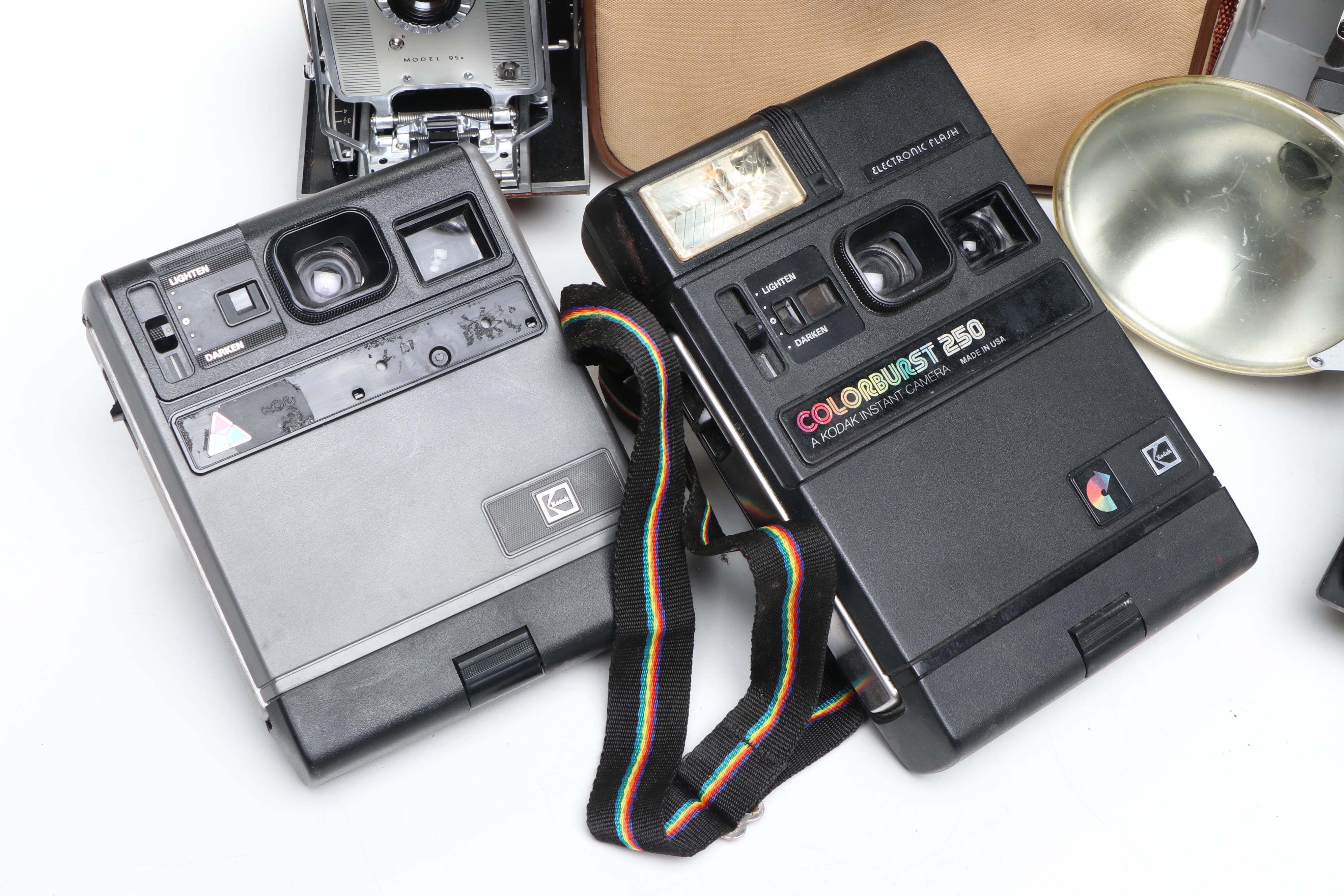 Vintage Polaroid and Kodak Instant Cameras