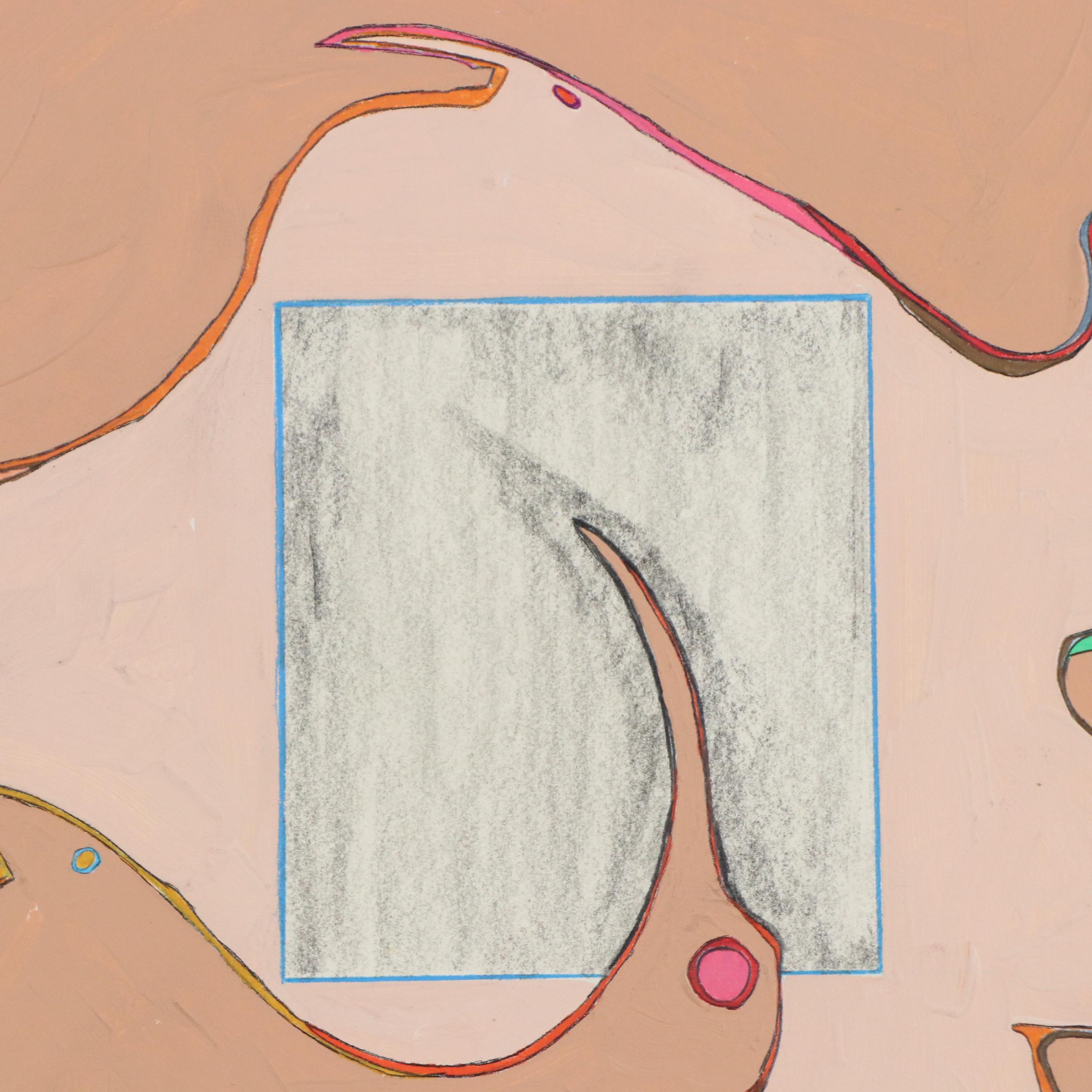 Harry Hilson Abstract Mixed Media Composition, 1981