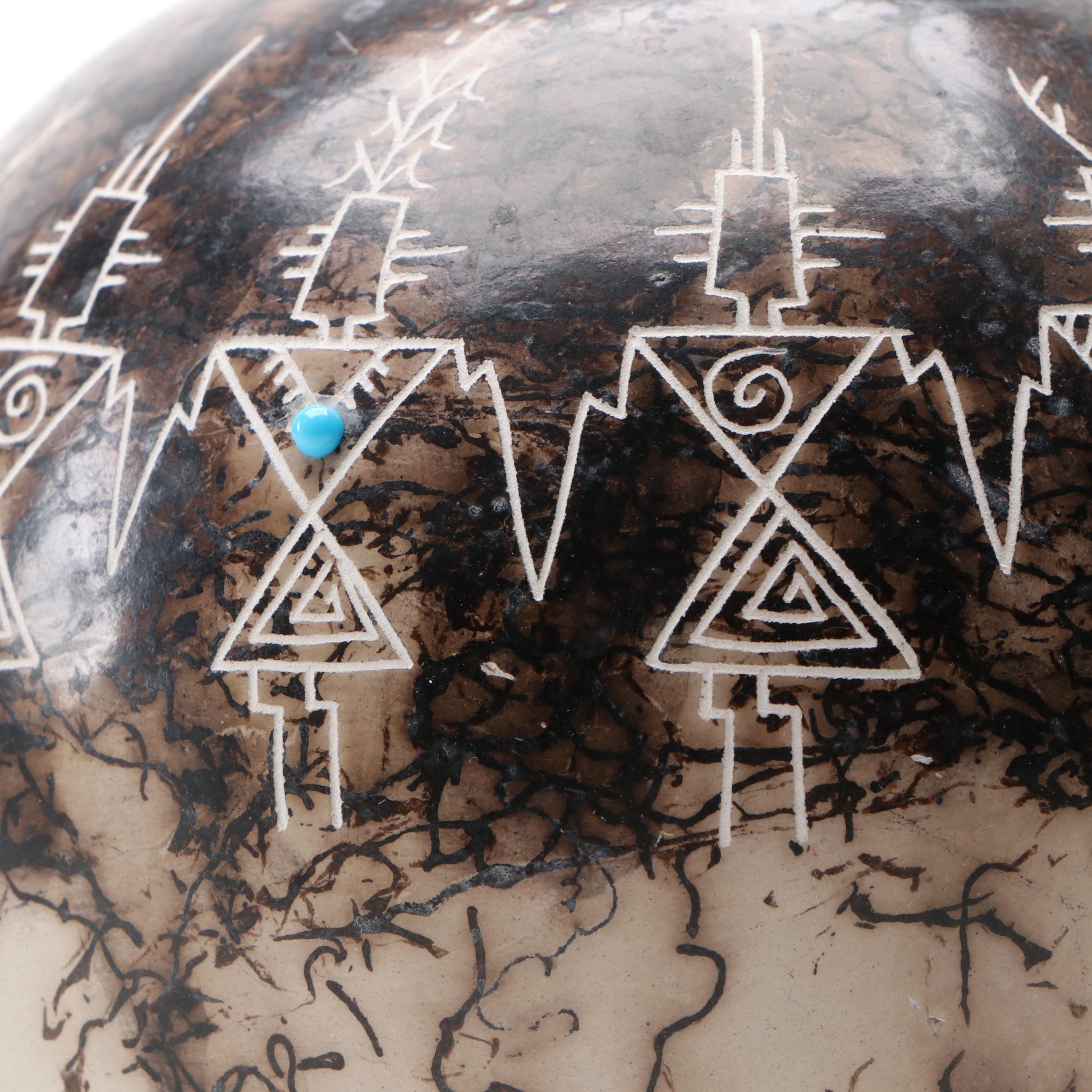 Irvin J. Louis Acoma Horsehair Pot