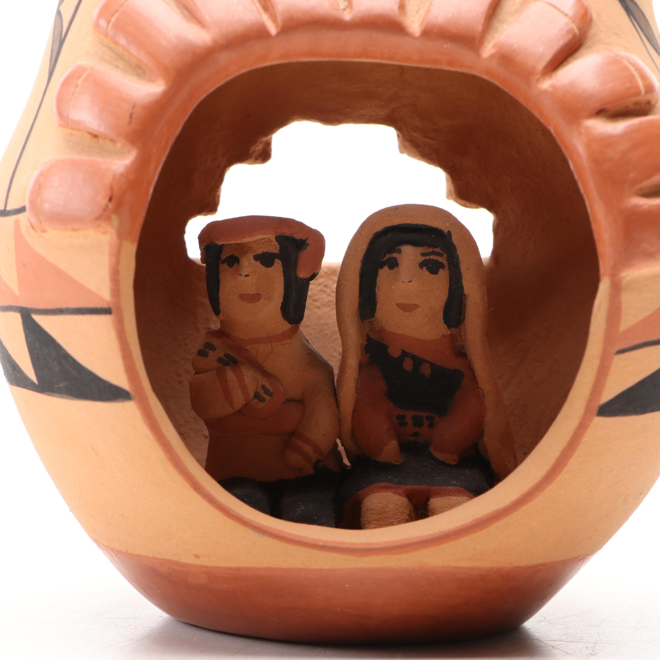 S.T. Seonia Jemez Pueblo Ceramic Wedding Vase