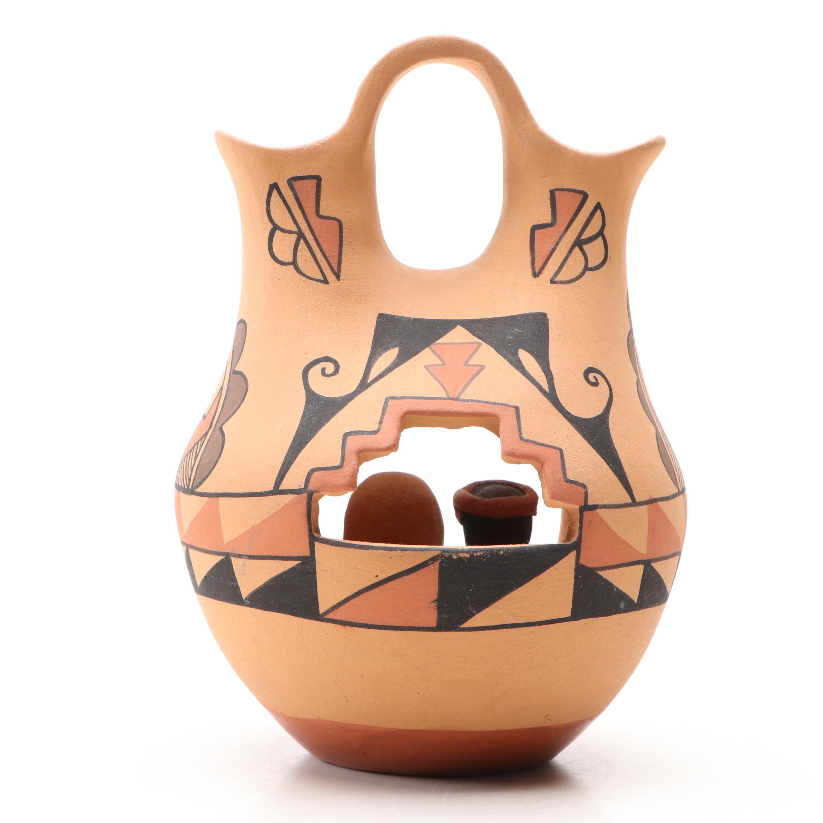 S.T. Seonia Jemez Pueblo Ceramic Wedding Vase