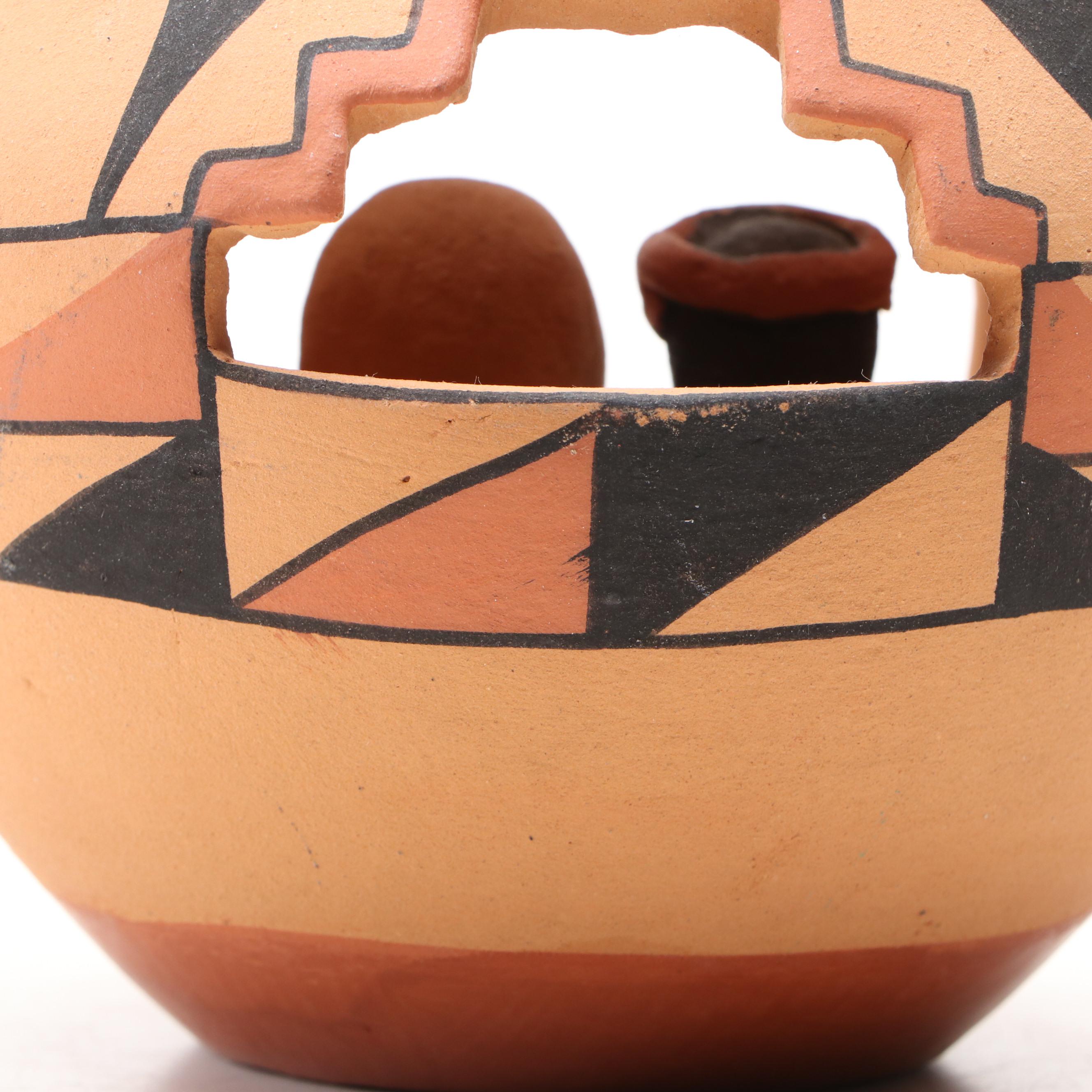 S.T. Seonia Jemez Pueblo Ceramic Wedding Vase