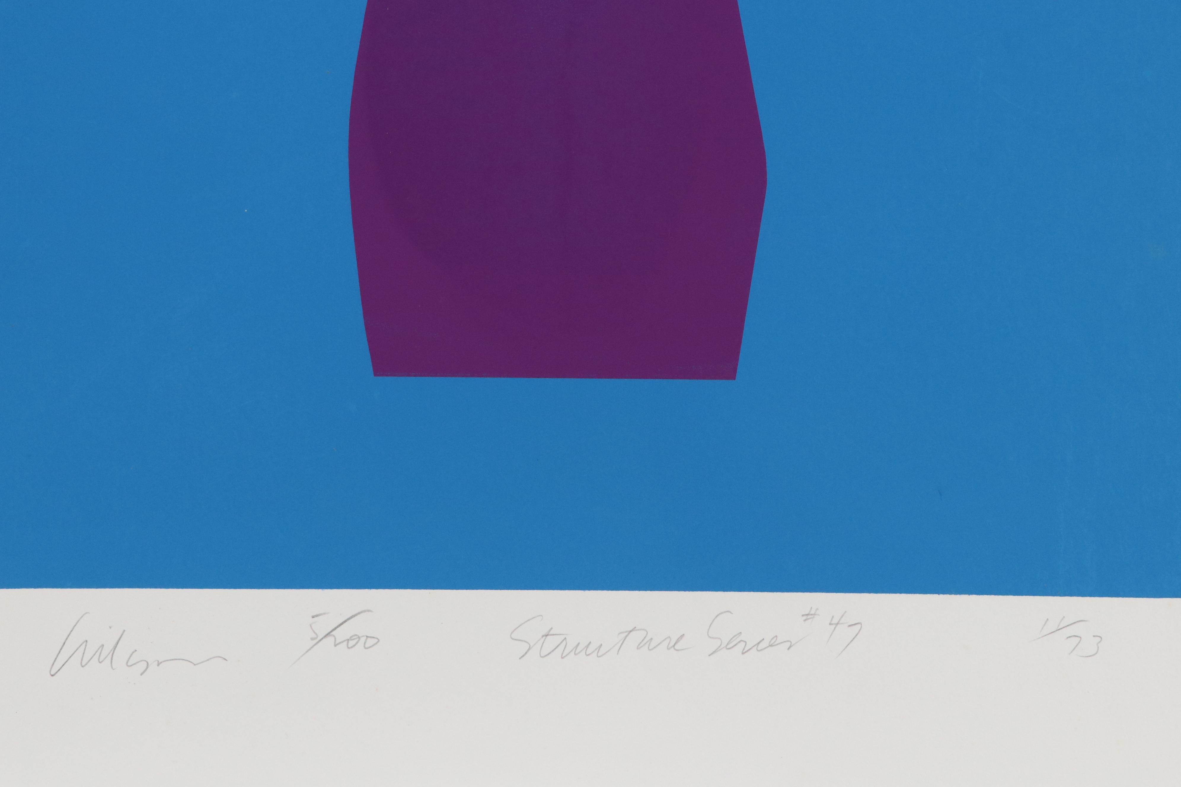 Harry Hilson Abstract Serigraph "Structure Series #47," 1973