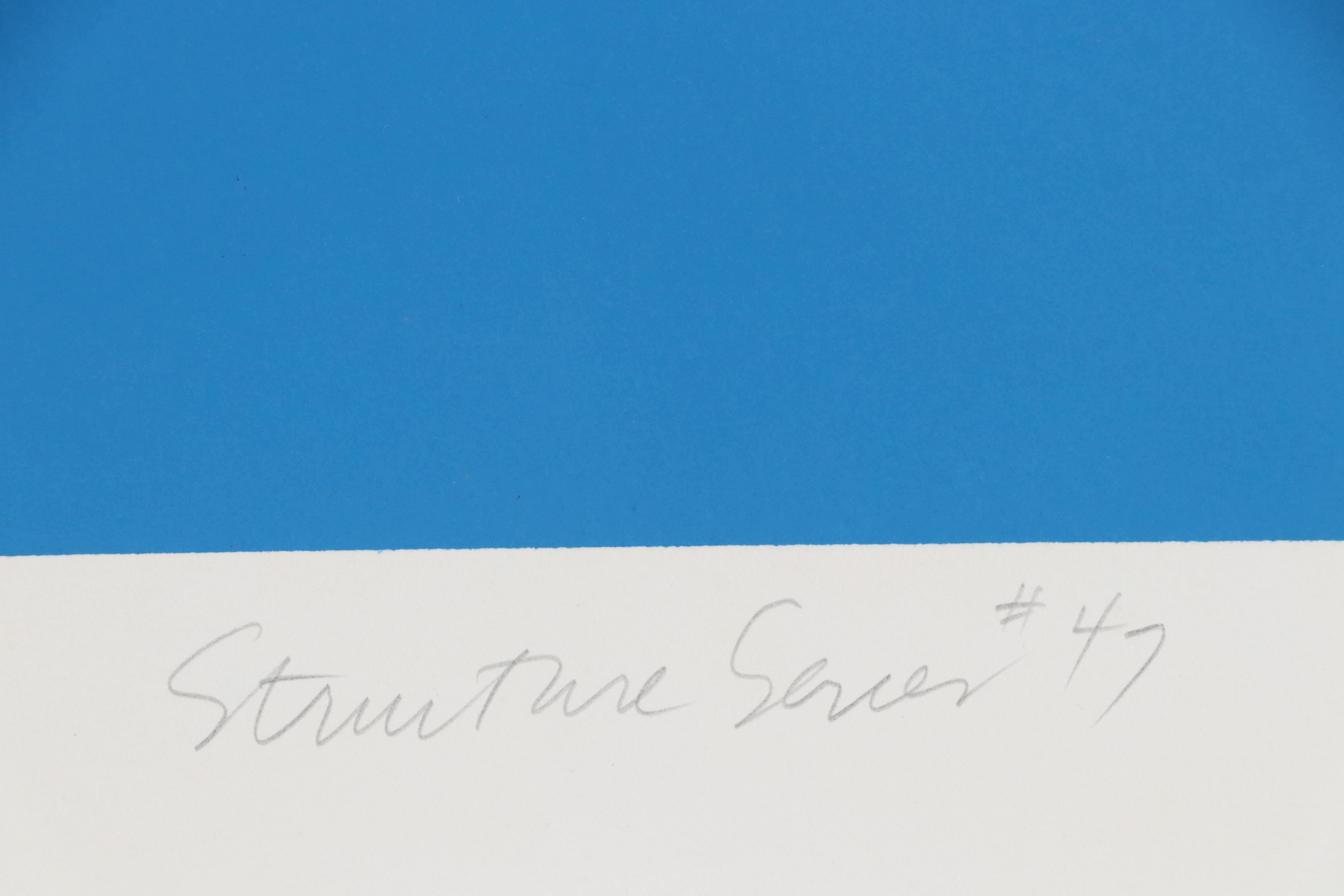 Harry Hilson Abstract Serigraph "Structure Series #47," 1973