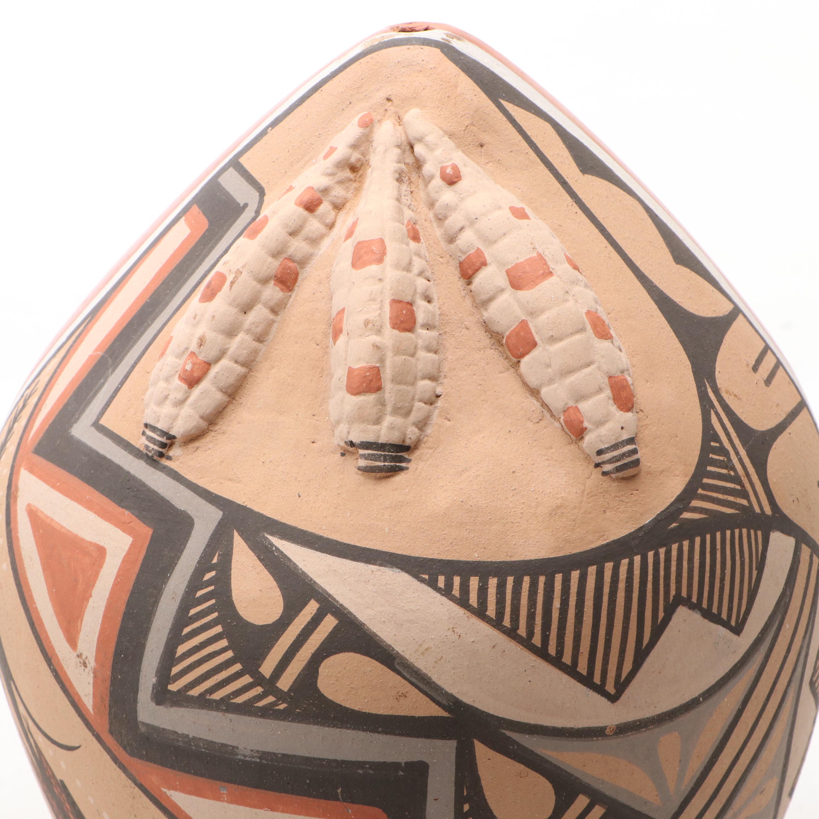 Don Chinana Jemez Pueblo Ceramic Seed Pot