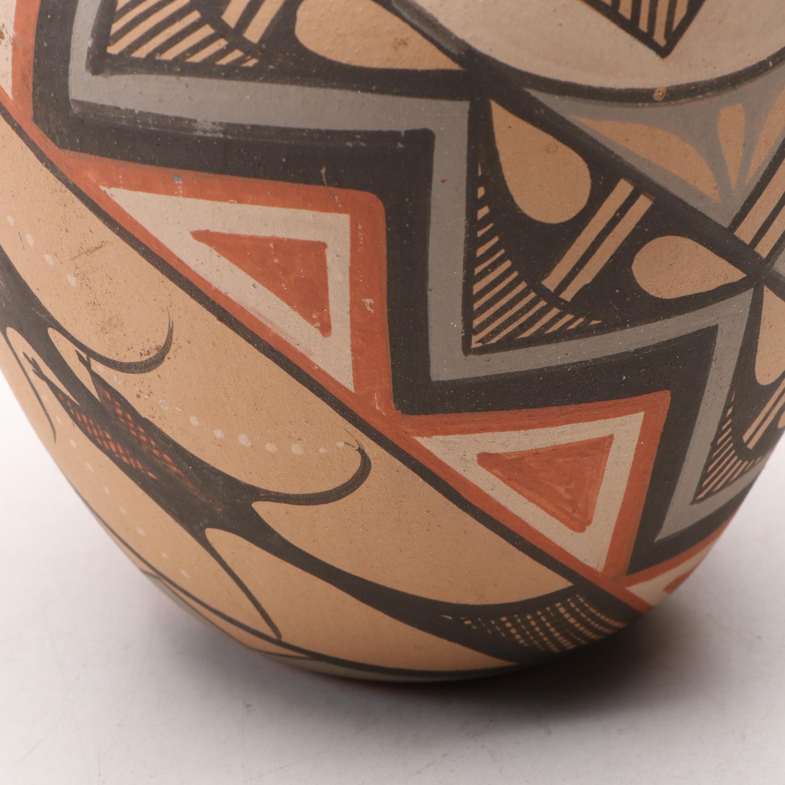 Don Chinana Jemez Pueblo Ceramic Seed Pot