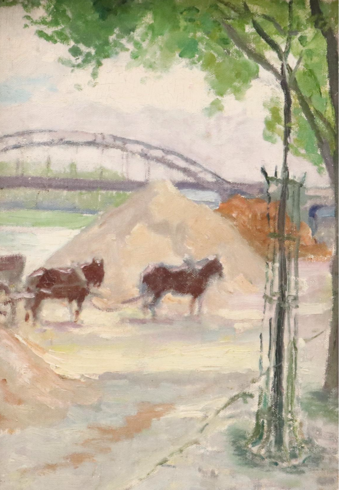 Oil Painting Attributed to Georges Souillet, Circa 1900