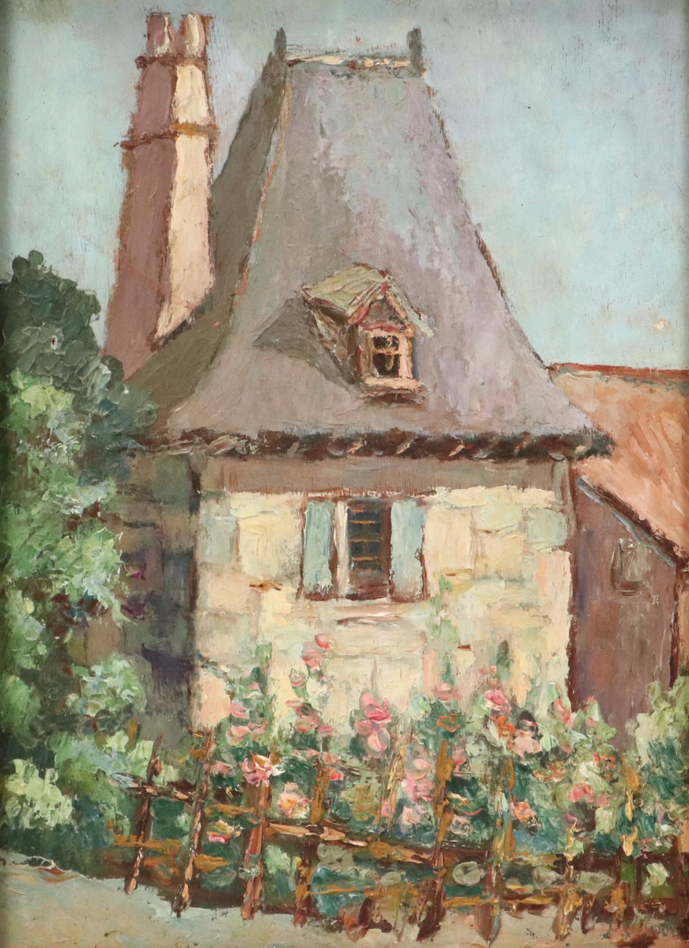 Oil Painting of Impressionist Provençal Scene, 20th Century