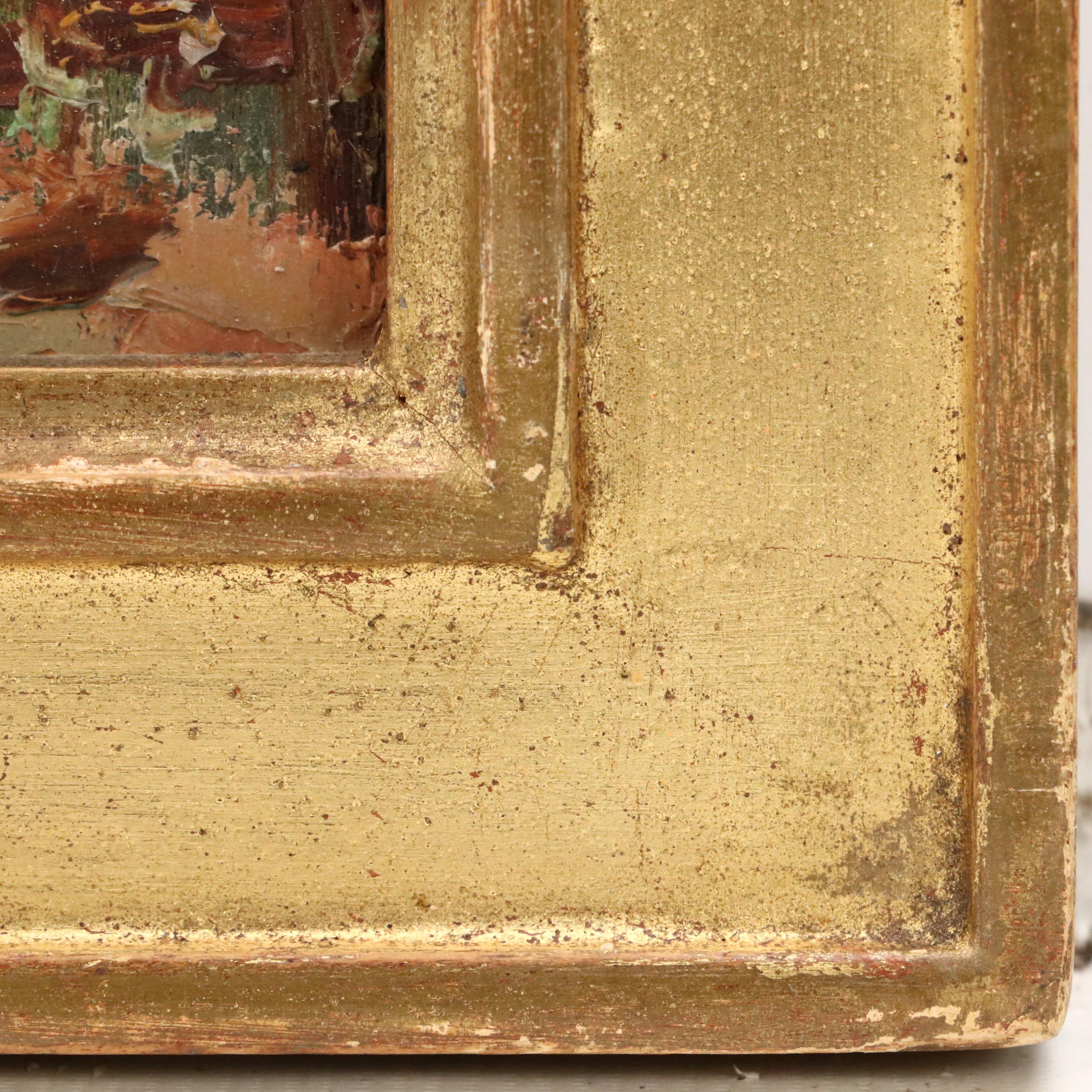 Oil Painting of Impressionist Provençal Scene, 20th Century