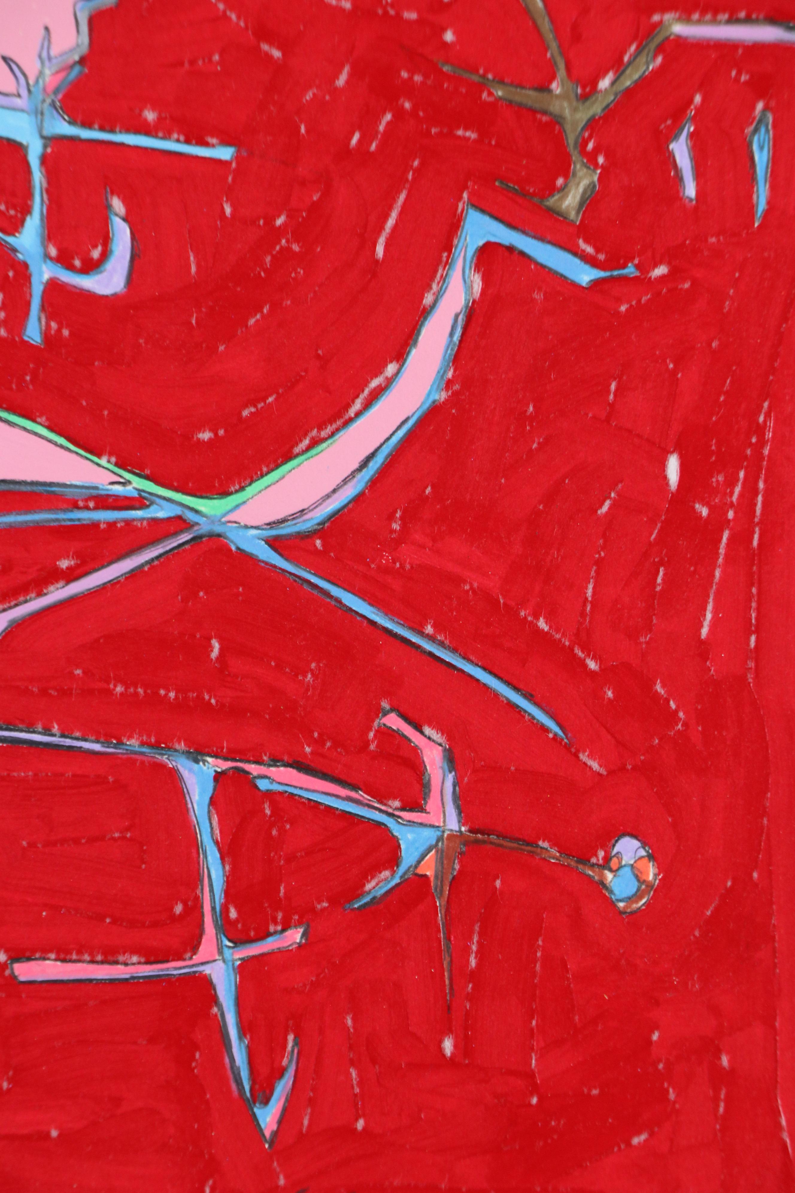 Harry Hilson Abstract Mixed Media Composition, Circa 1980