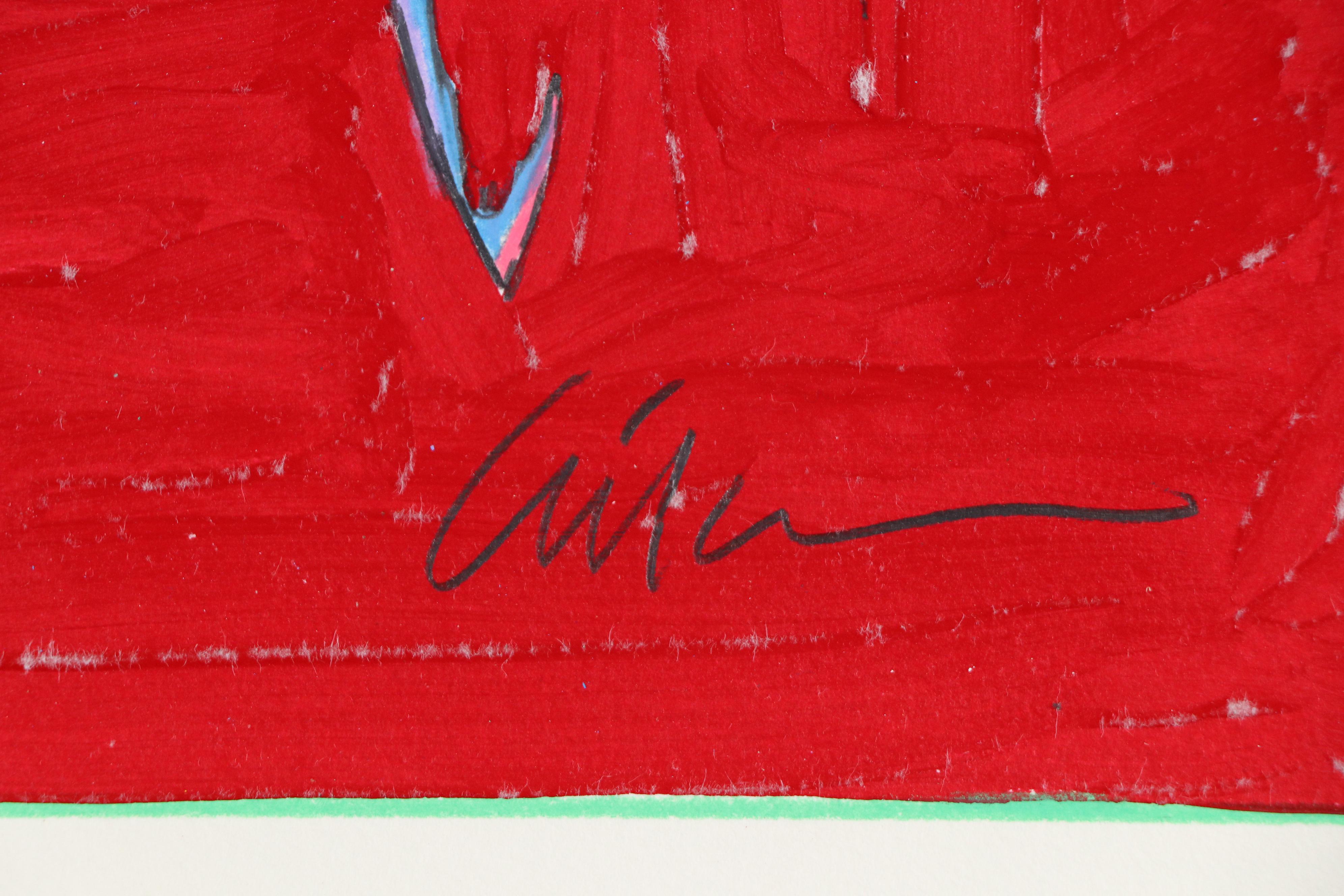 Harry Hilson Abstract Mixed Media Composition, Circa 1980