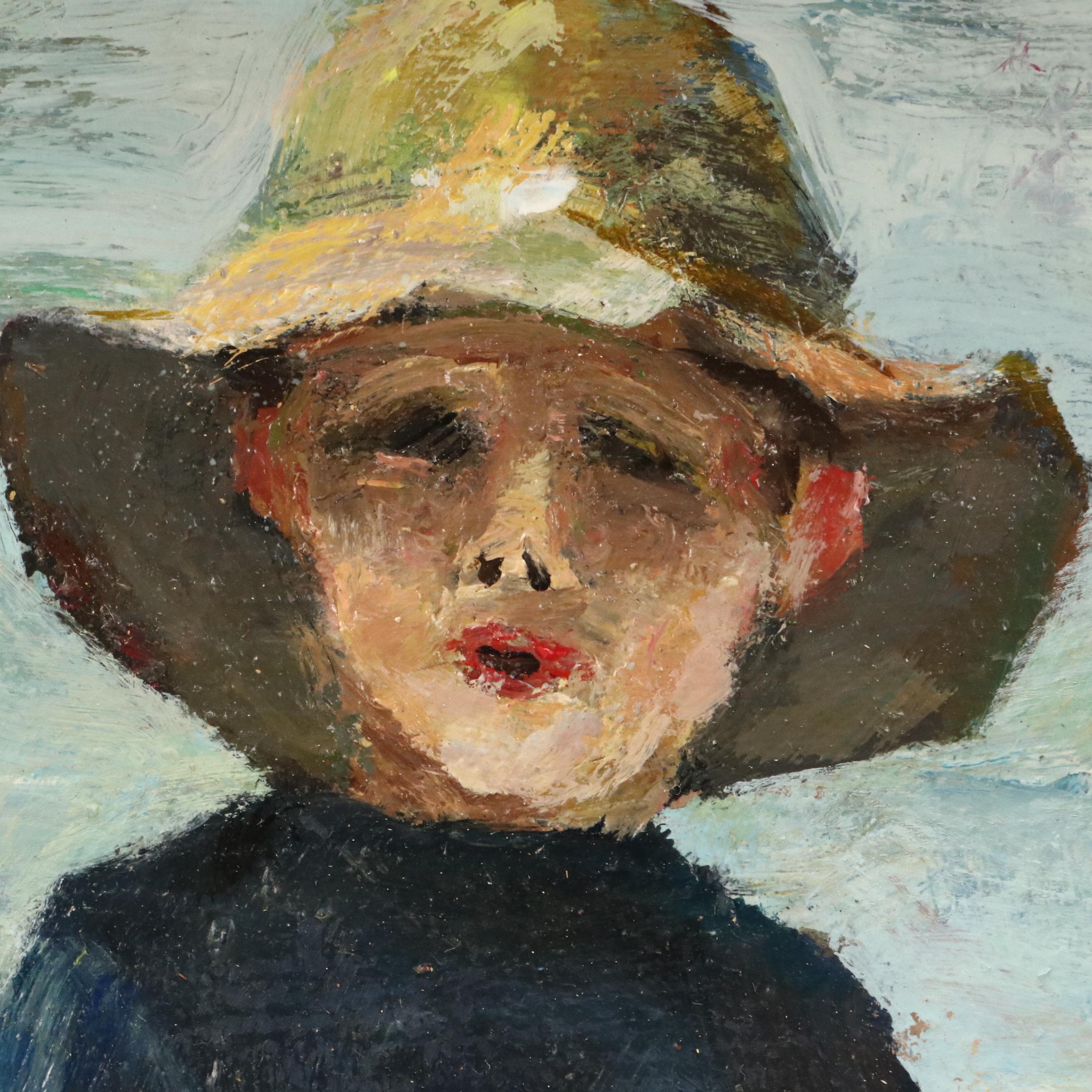 Kevin Kasik Oil Painting of Impressionist Style Seaside Scene, Late 20th Century