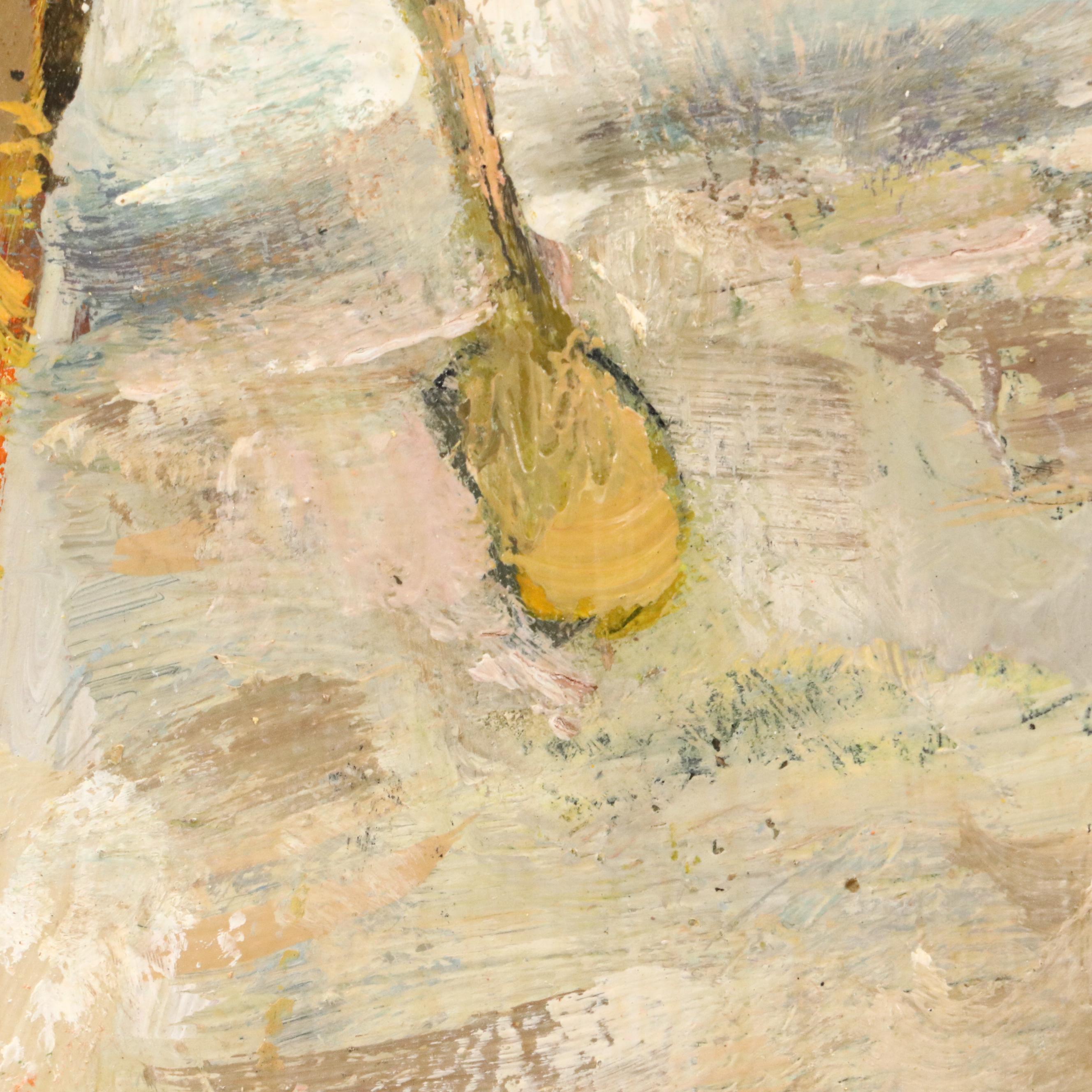 Kevin Kasik Oil Painting of Impressionist Style Seaside Scene, Late 20th Century