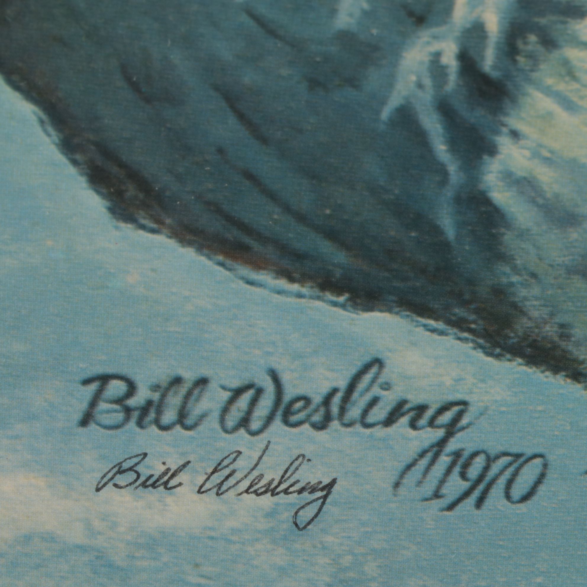 Bill Wesling "American Bald Eagle" Offset Lithograph, 1970