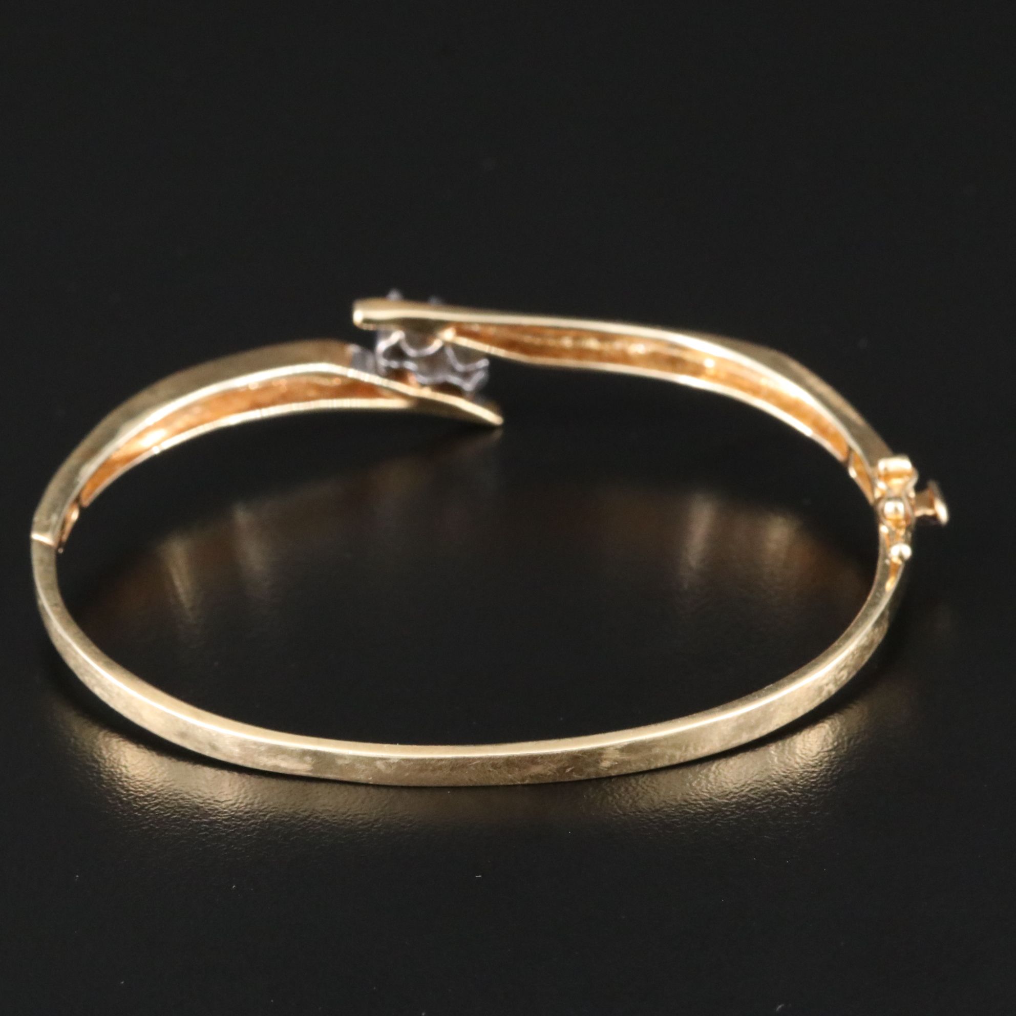 14K 0.36 CTW Diamond Hinged Bypass Bracelet