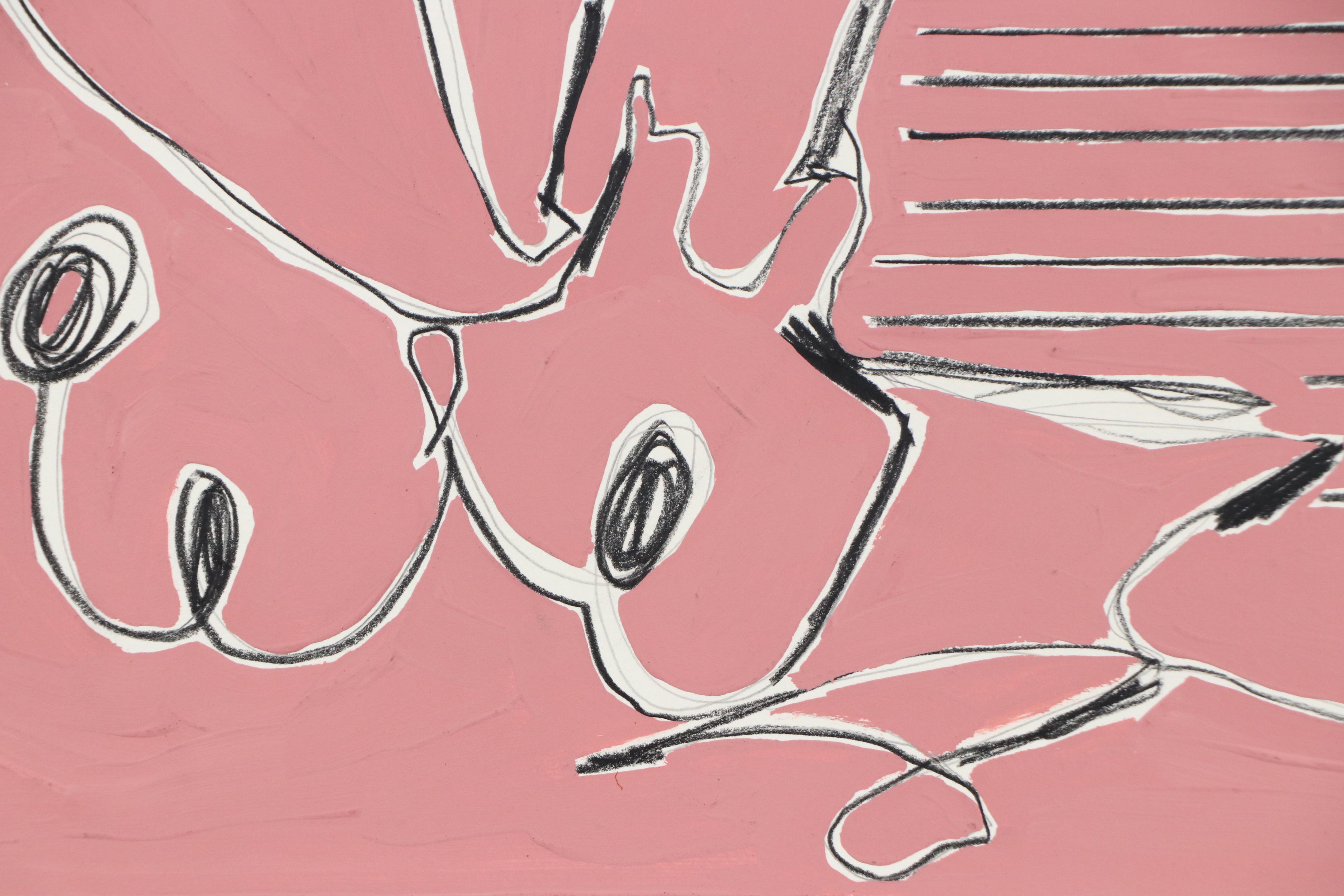 Harry Hilson Abstract Mixed Media Composition, Circa 1980