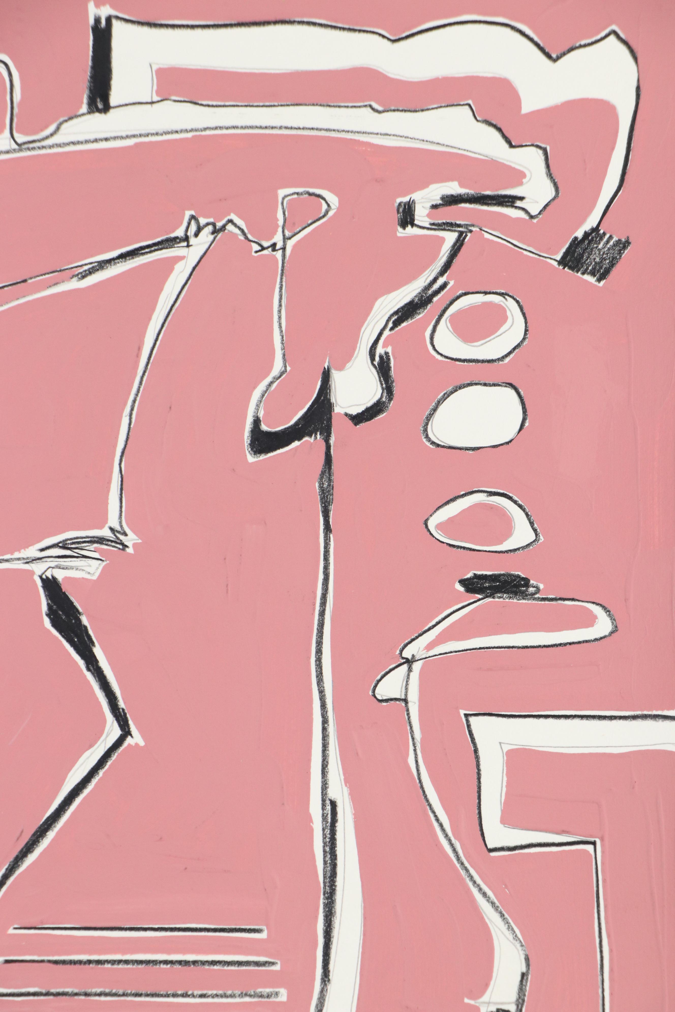 Harry Hilson Abstract Mixed Media Composition, Circa 1980