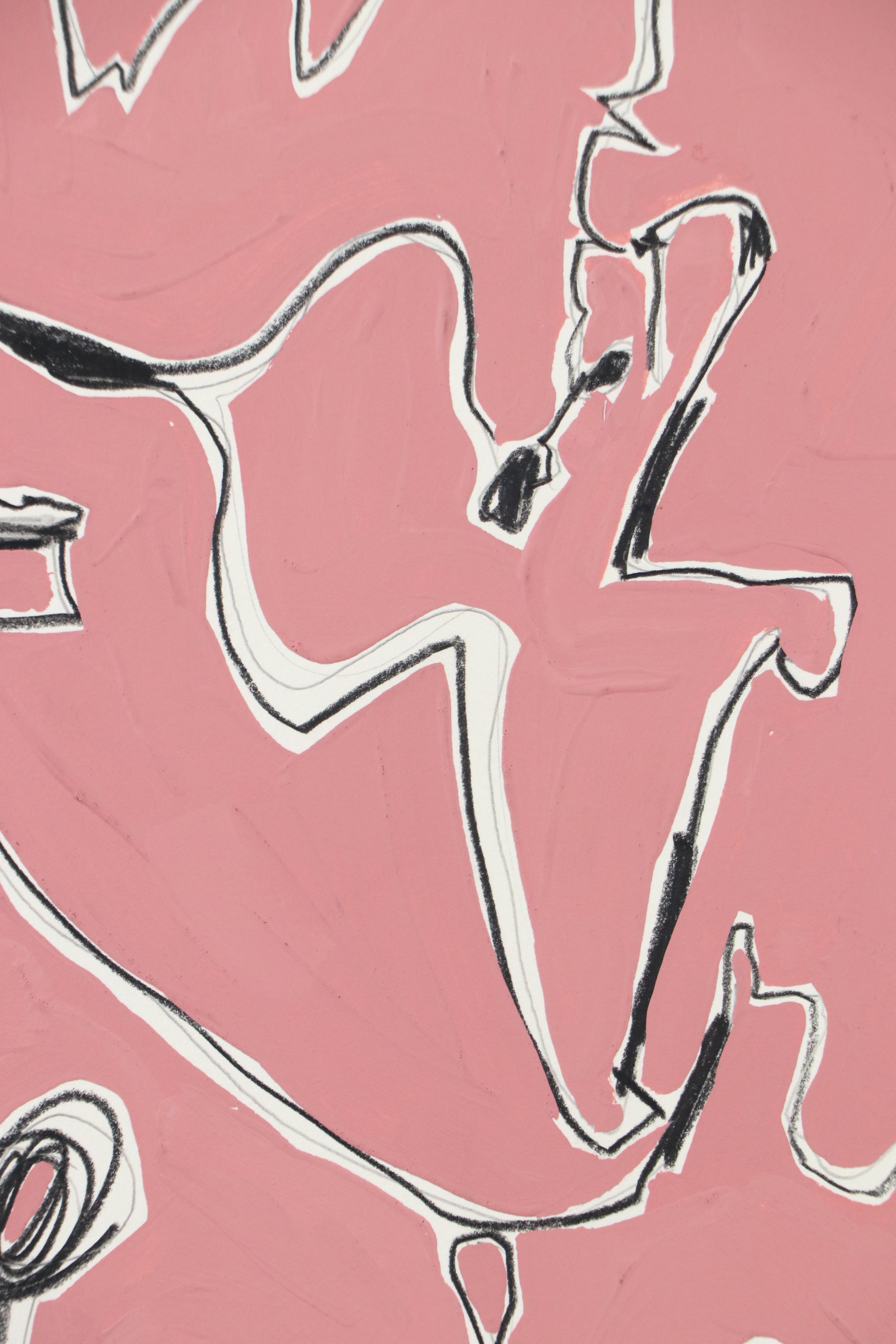 Harry Hilson Abstract Mixed Media Composition, Circa 1980