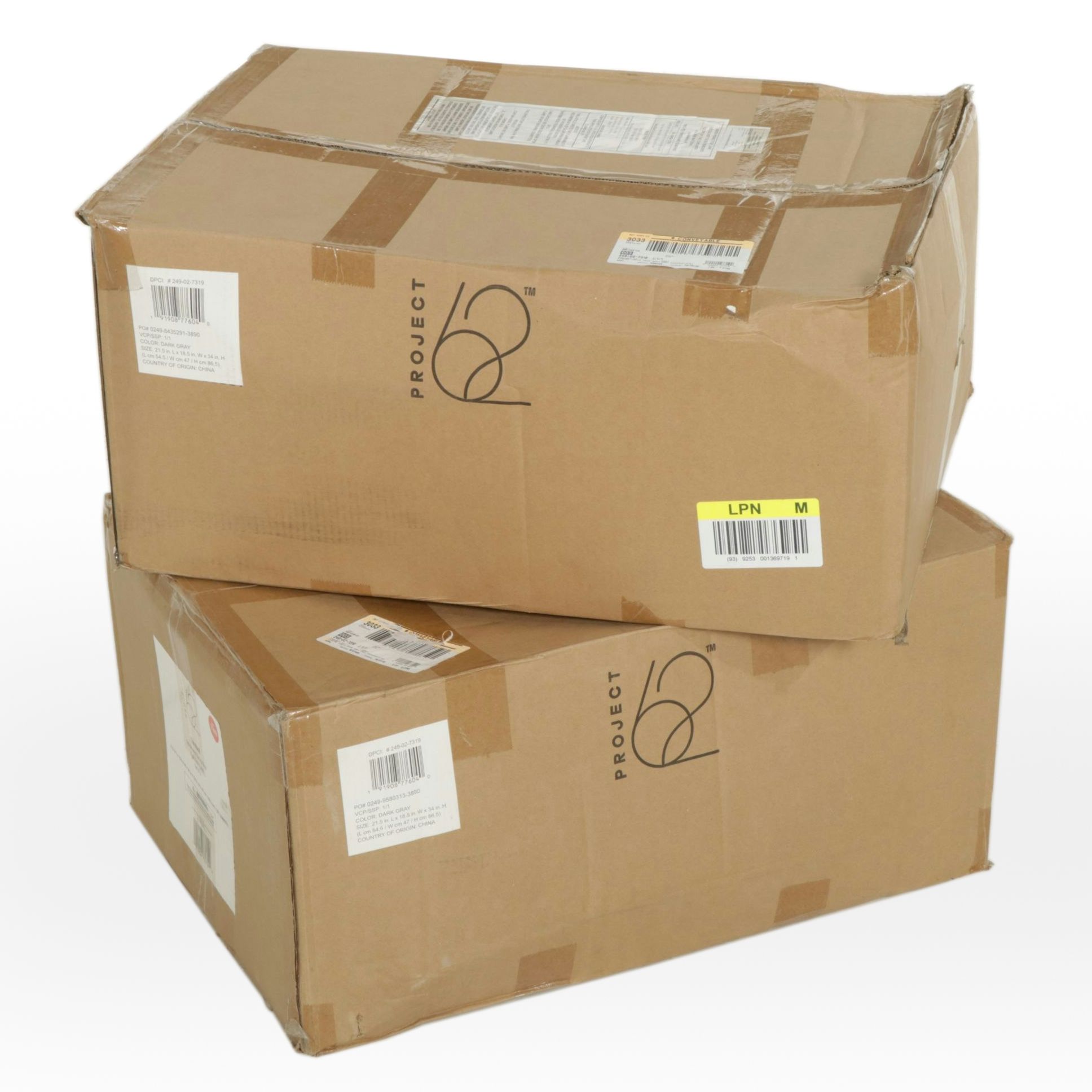 Project 62 Turnbull Dark Gray Linen Upholstered Dining Chairs