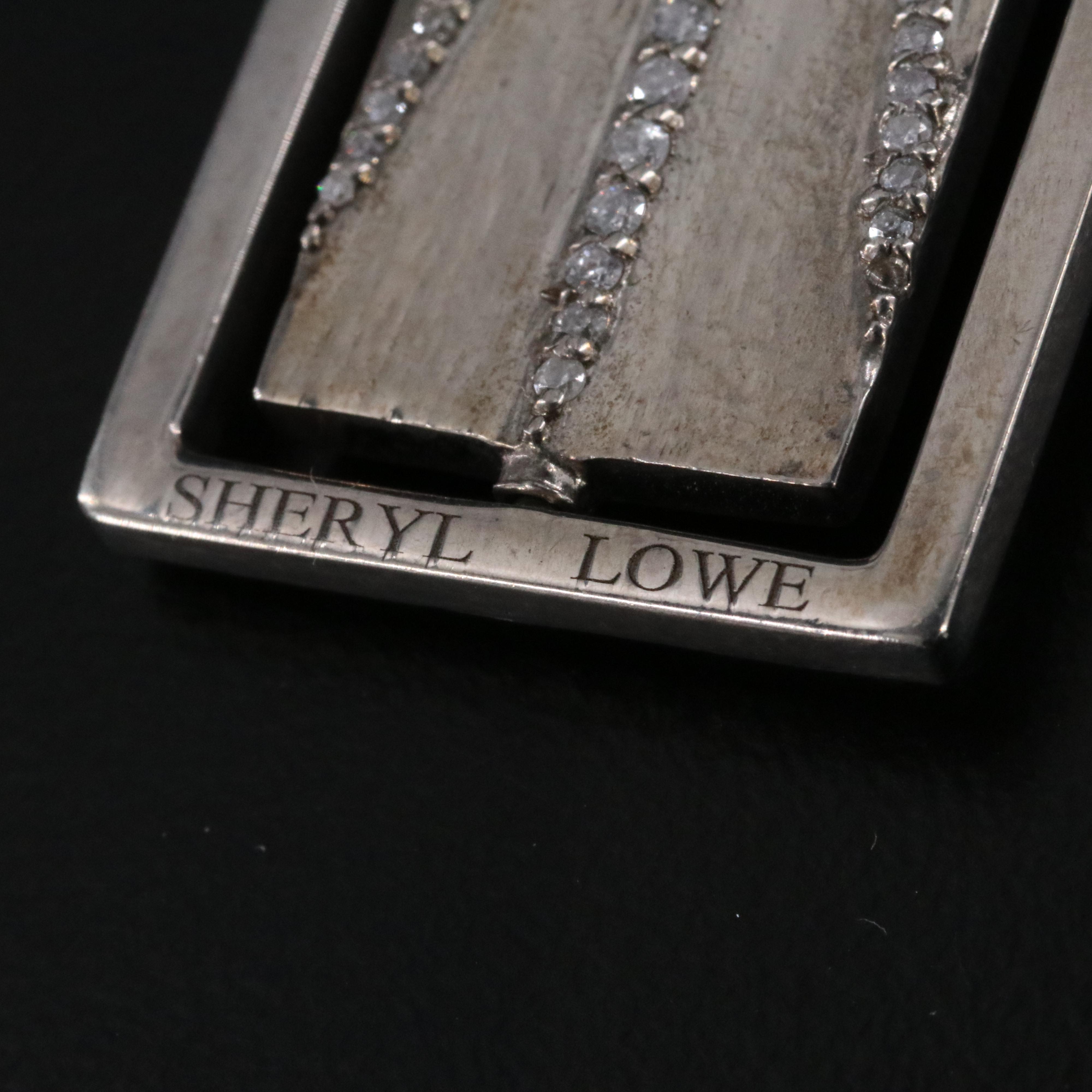 Sheryl Lowe Sterling Diamond "Inspire" and Evil Eye Spinner Pendant