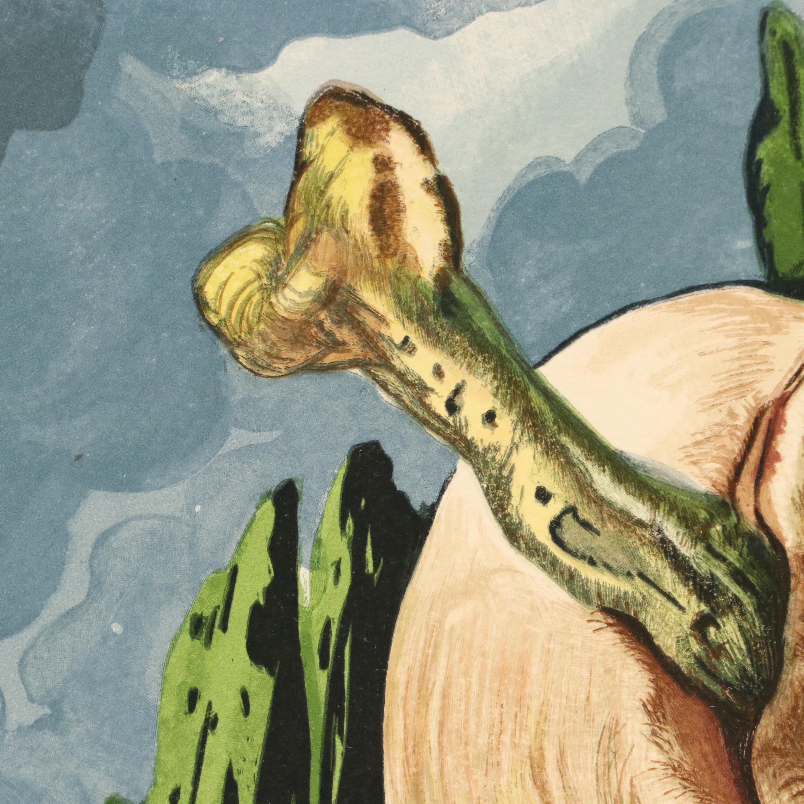 Salvador Dalí Wood Engraving "Un diable logician," 1960–1964