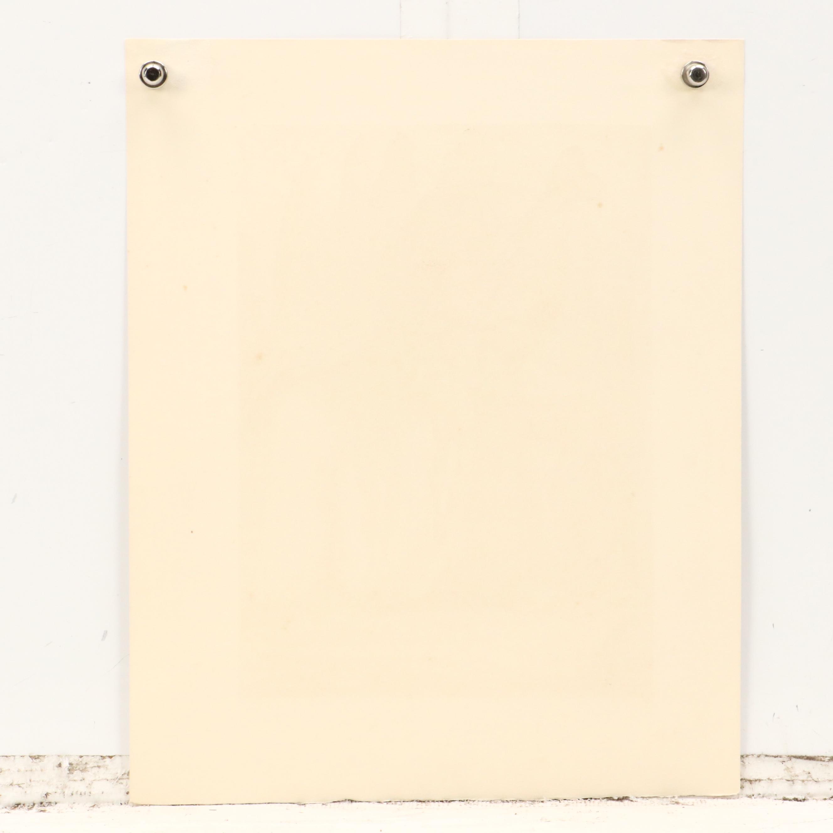 Salvador Dalí Wood Engraving "Un diable logician," 1960–1964