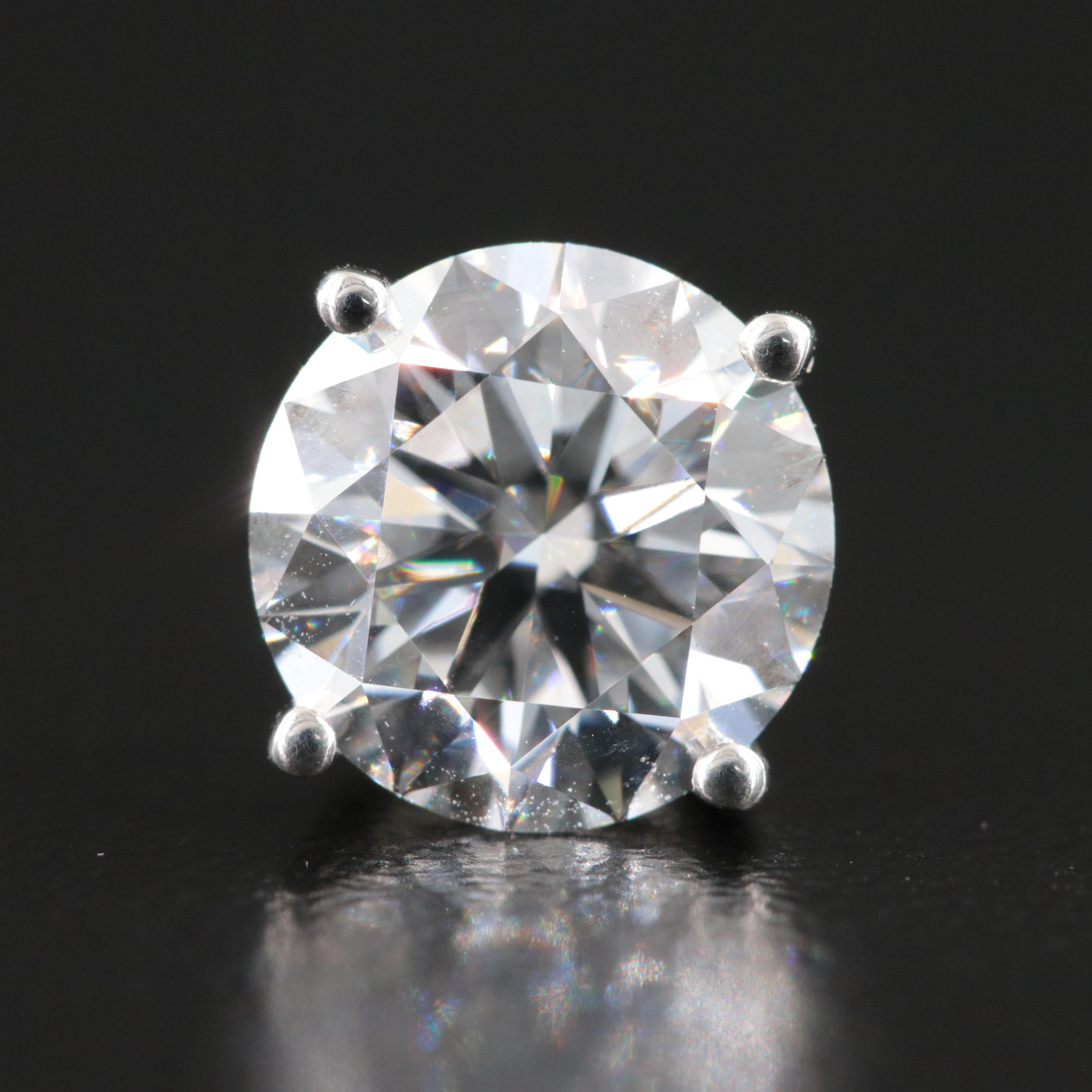 Platinum 3.56 CTW Lab Grown Diamond Stud Earrings with IGI Reports