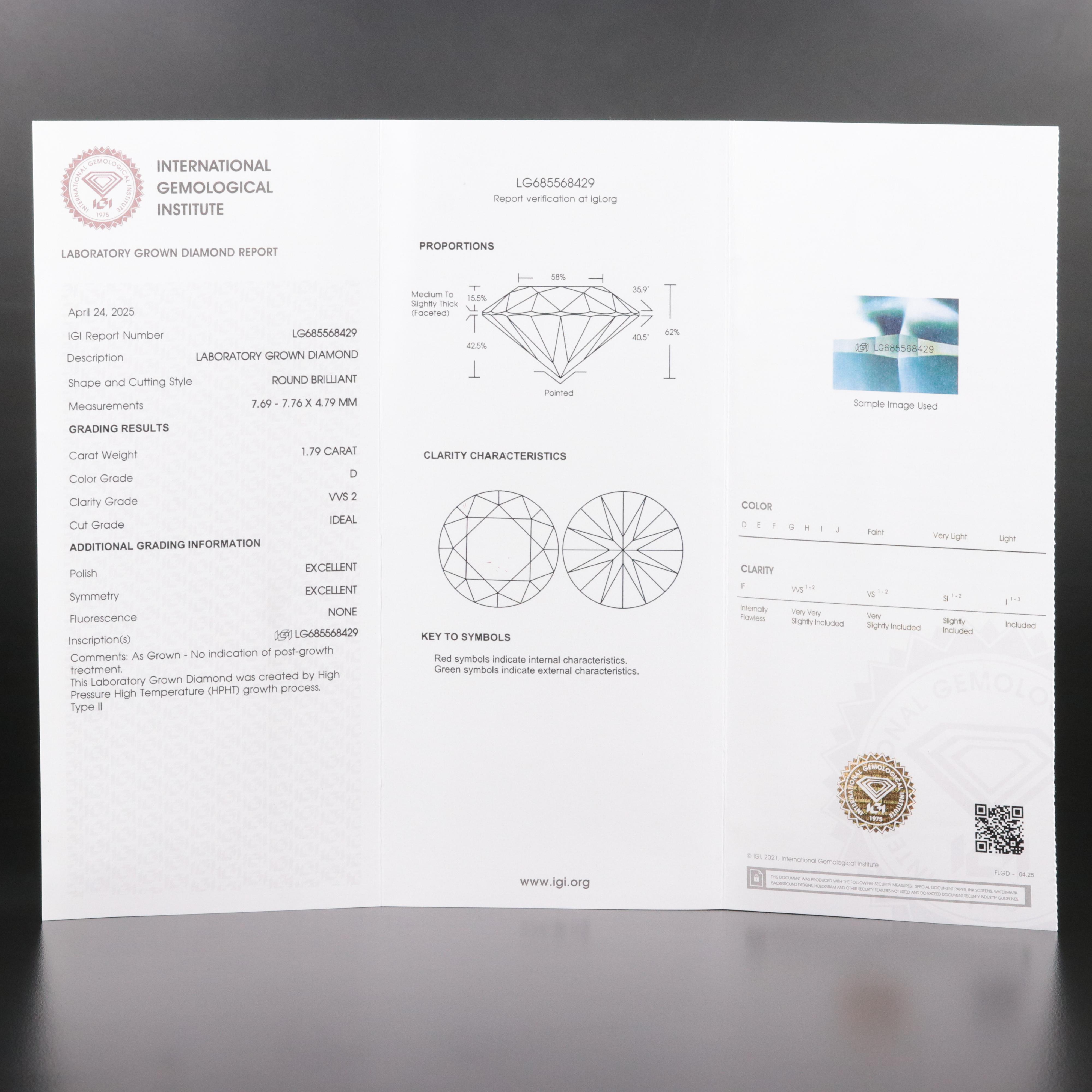 Platinum 3.56 CTW Lab Grown Diamond Stud Earrings with IGI Reports