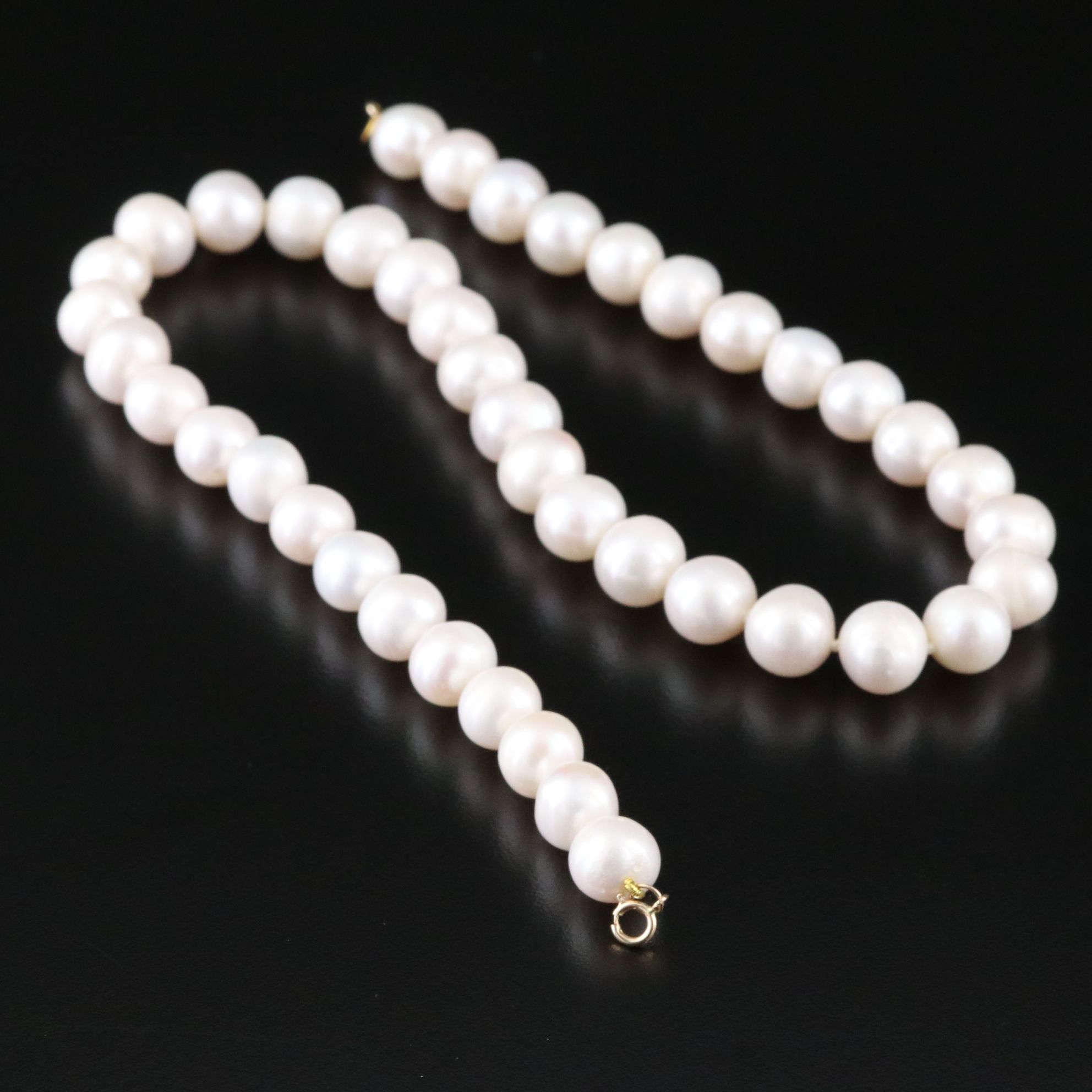 9.50 – 10.50 MM Pearl Necklace with 14K Clasp