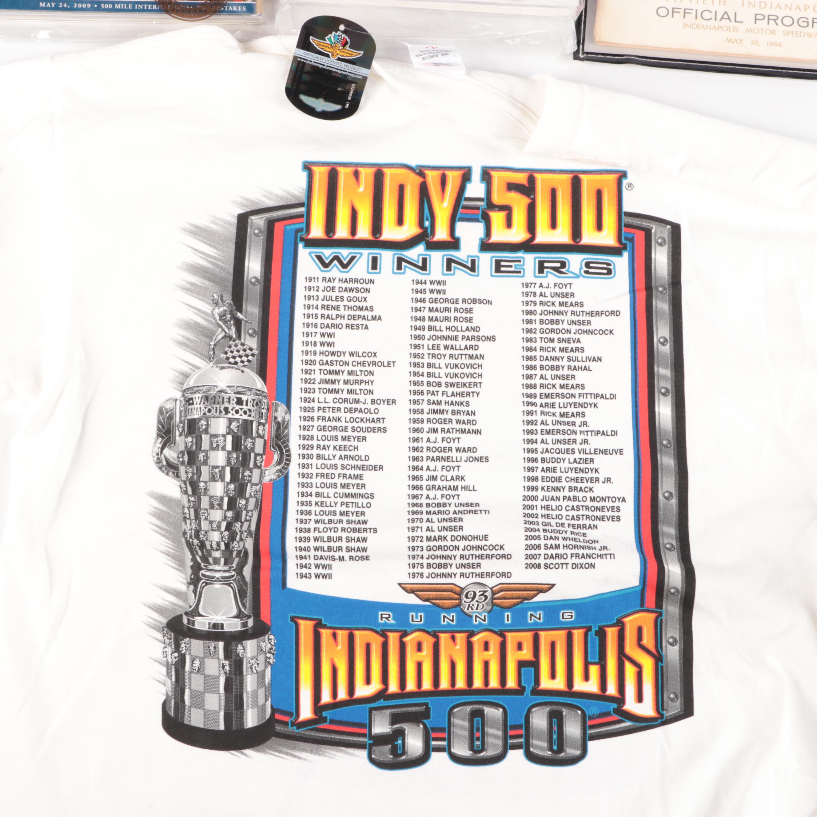 Indianapolis 500 50th & 93rd Programs, Shirt, & "Sports Illustrated" Centennial
