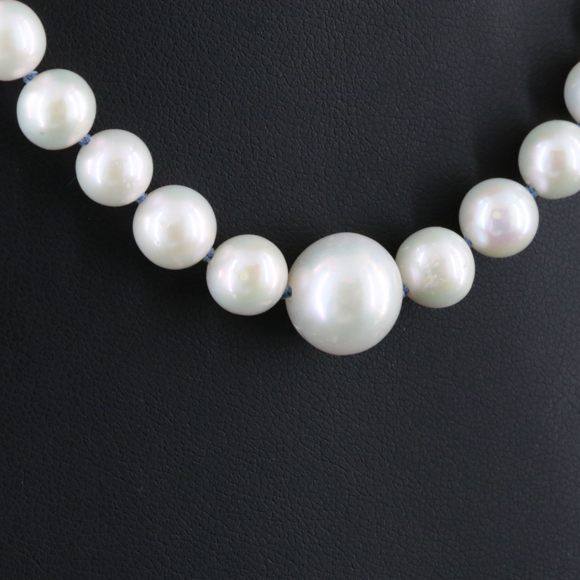 7.40 – 11.95 MM Pearl Necklace with 14K Clasp