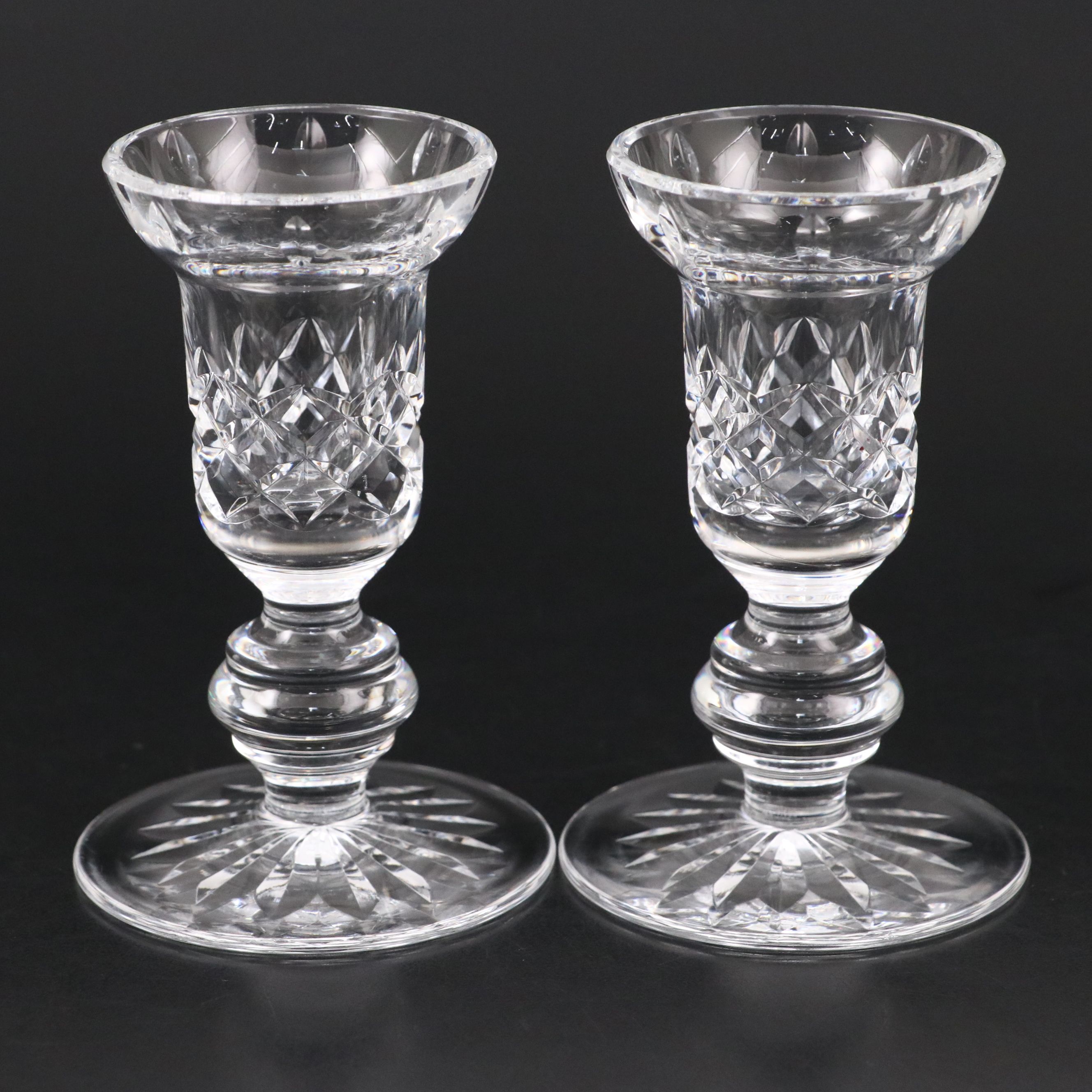 Pair of Waterford Crystal Candle Holders