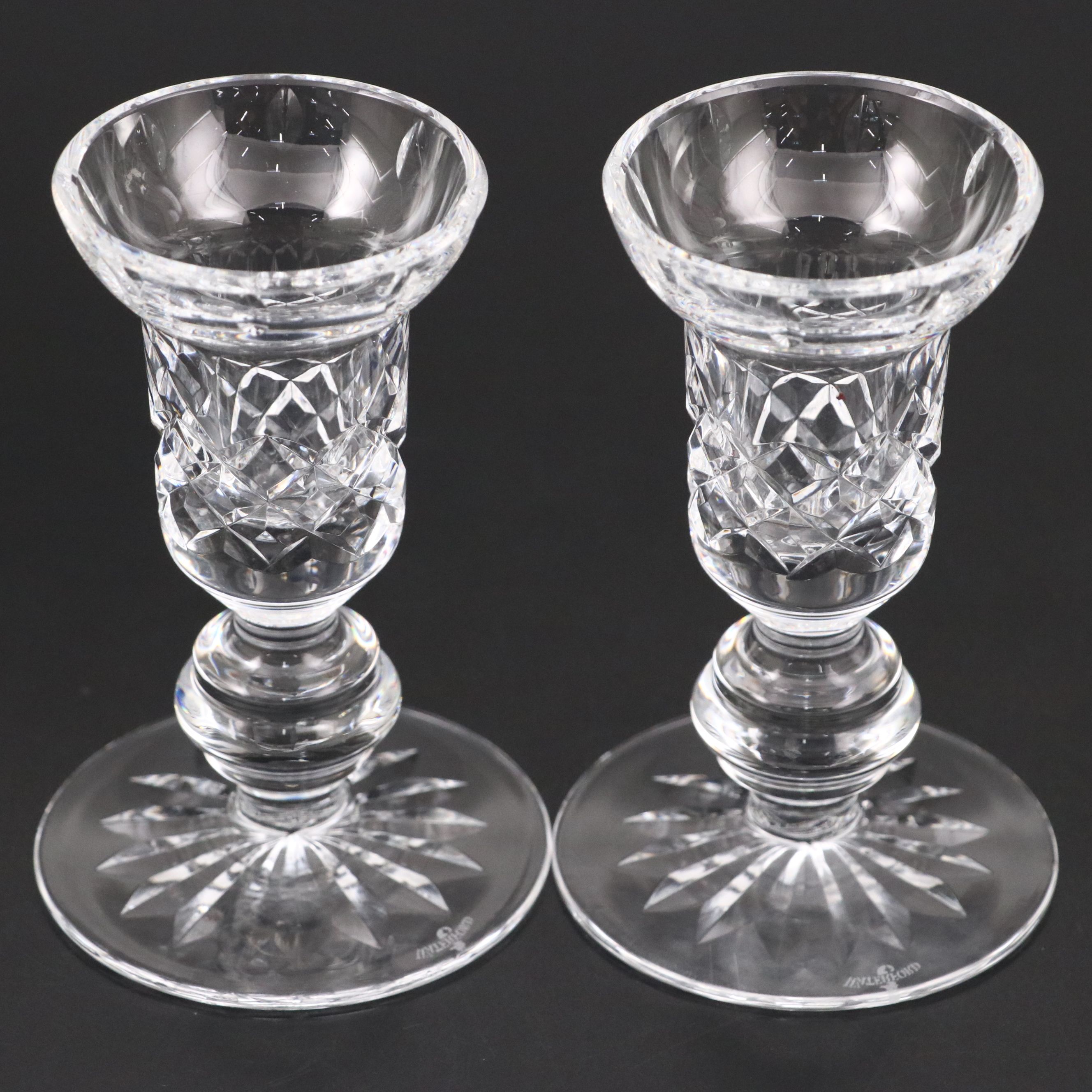 Pair of Waterford Crystal Candle Holders
