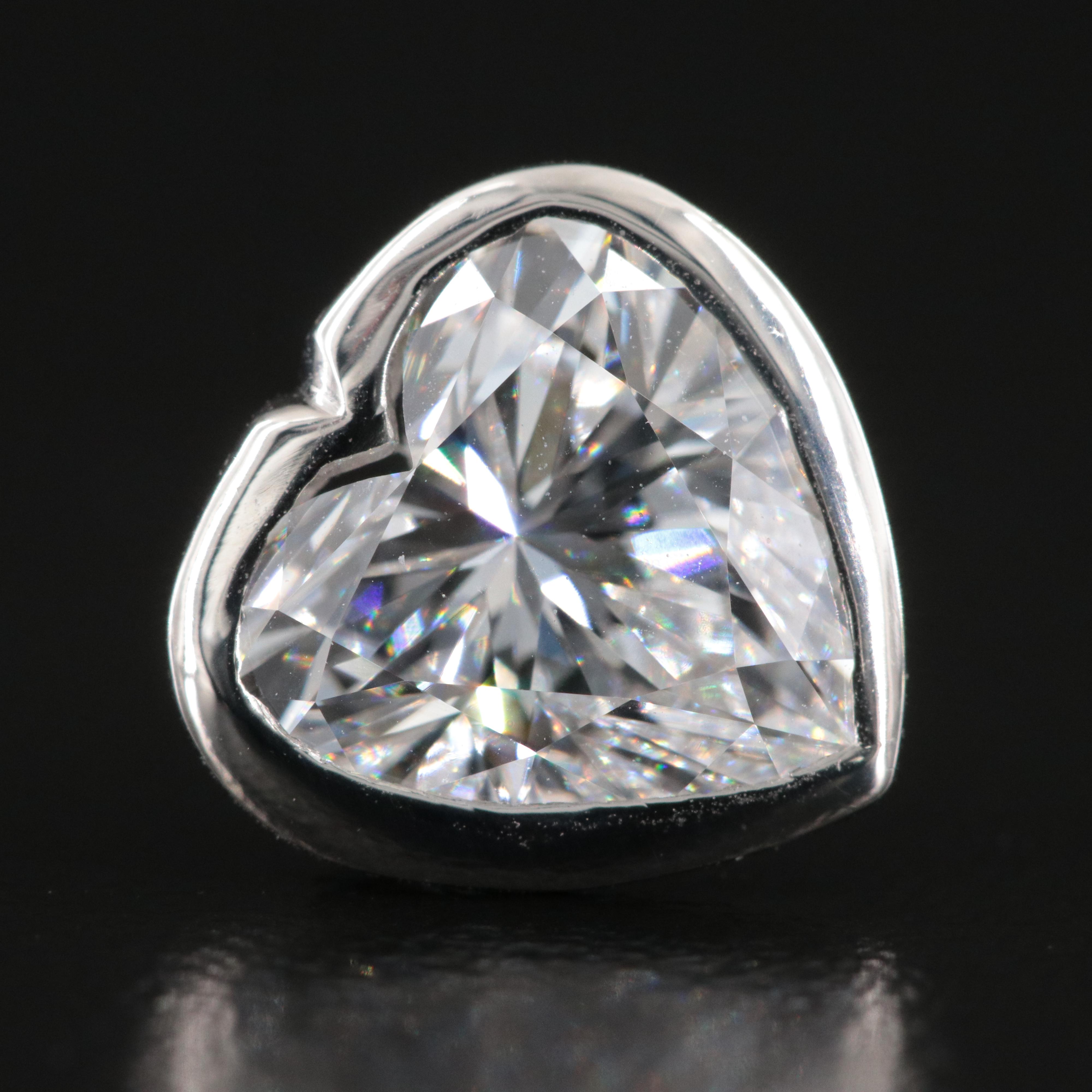 Platinum 4.10 CTW Lab Grown Diamond Solitaire Stud Earrings with IGI Reports