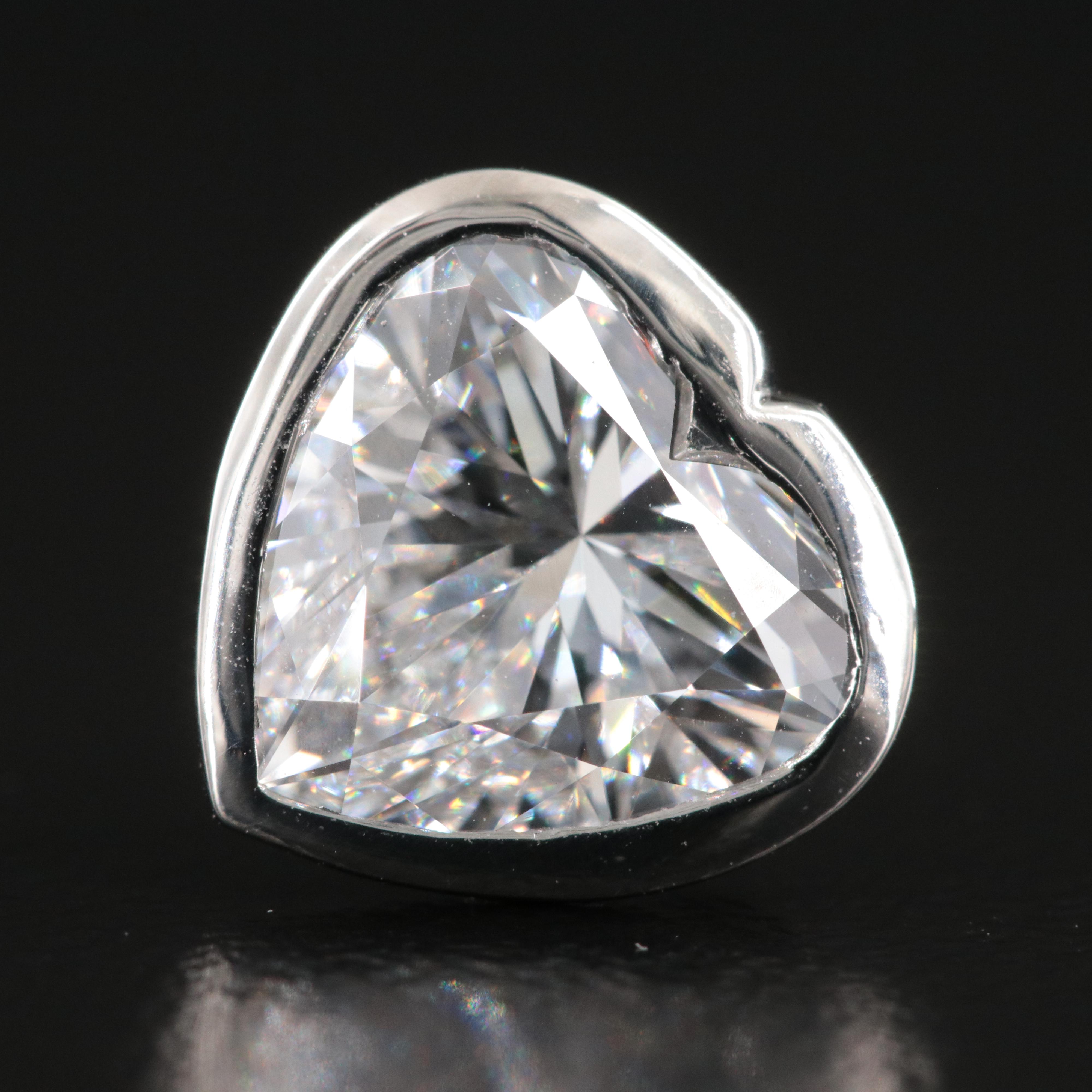 Platinum 4.10 CTW Lab Grown Diamond Solitaire Stud Earrings with IGI Reports