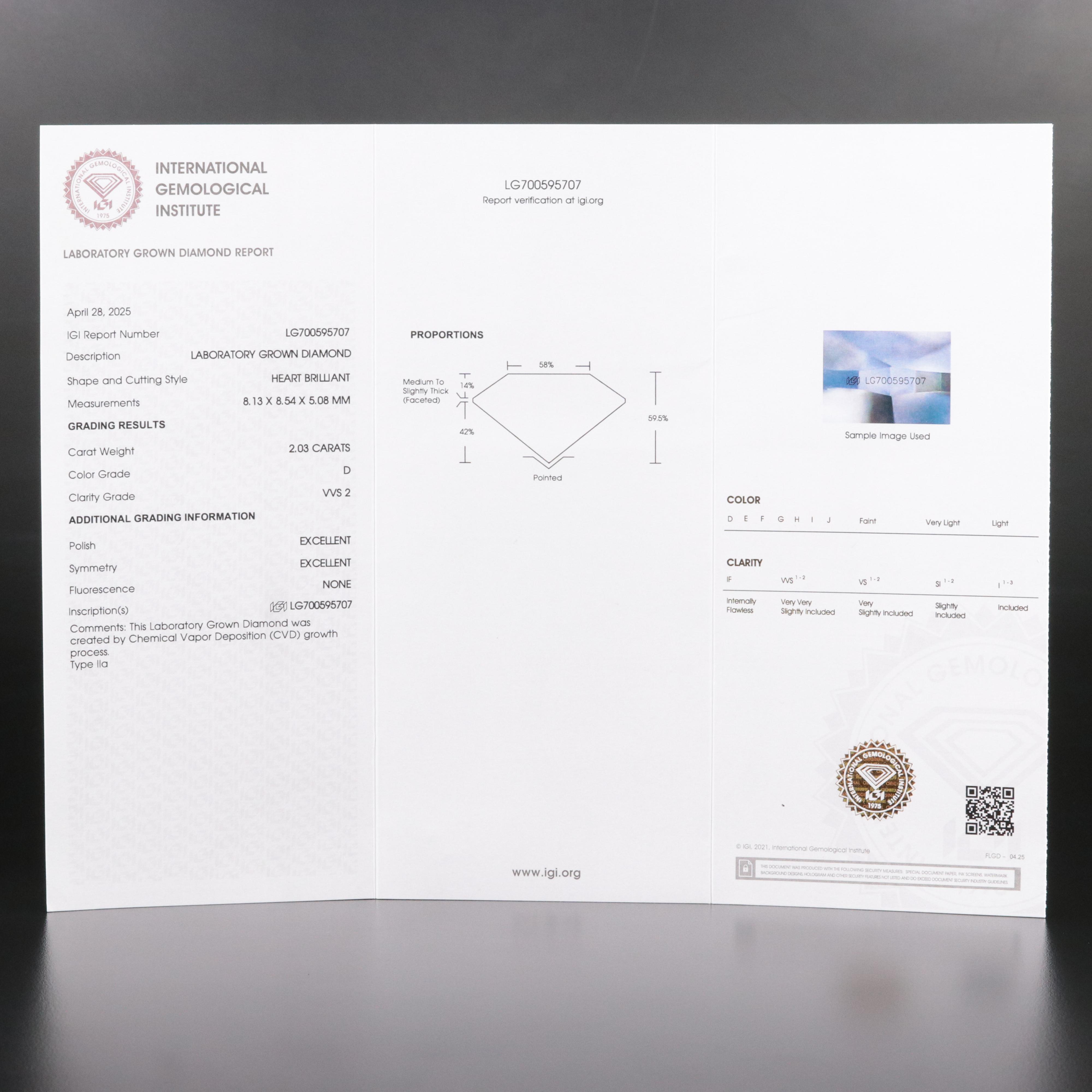 Platinum 4.10 CTW Lab Grown Diamond Solitaire Stud Earrings with IGI Reports